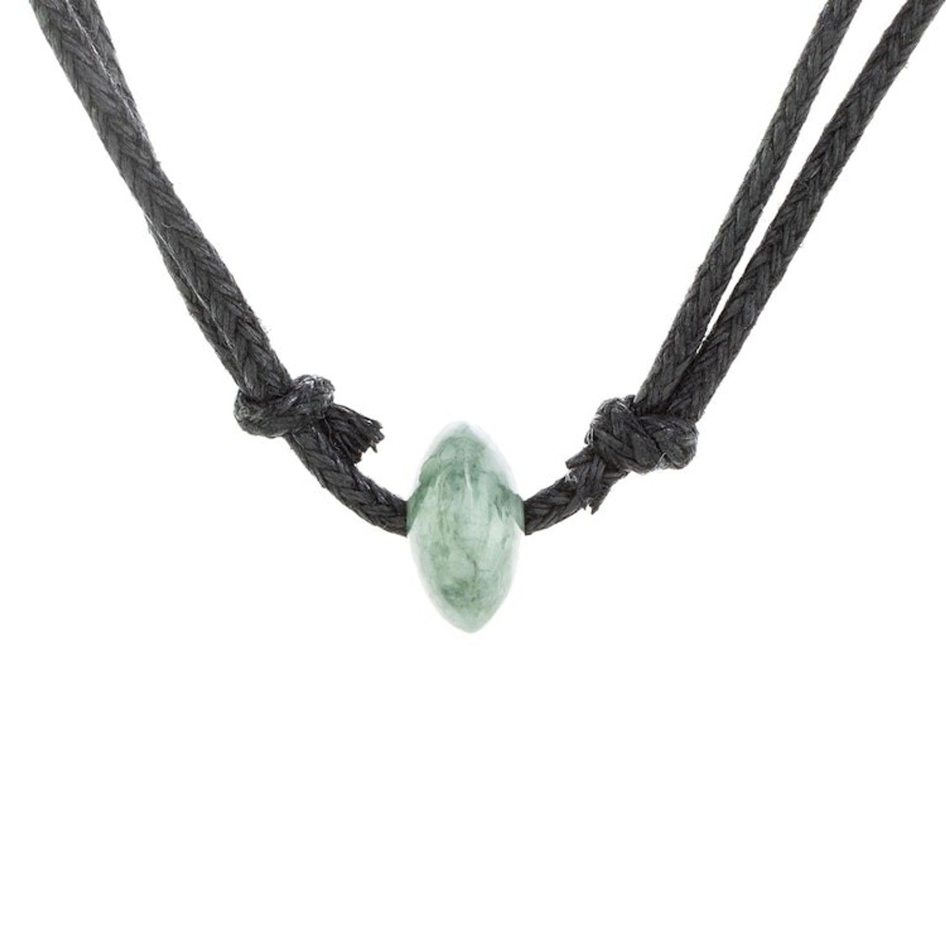 Guatemalan Necklace with a Green Jade Disc Pendant 'Green Mayan Disc'