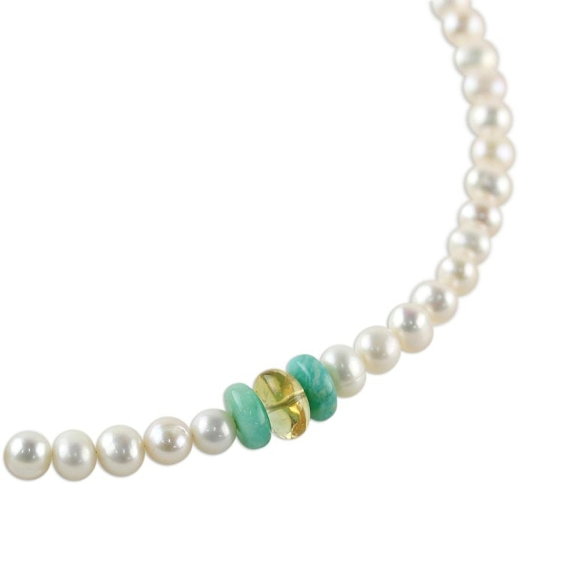Pearl and Amazonite Necklace 'Lovely Lady'
