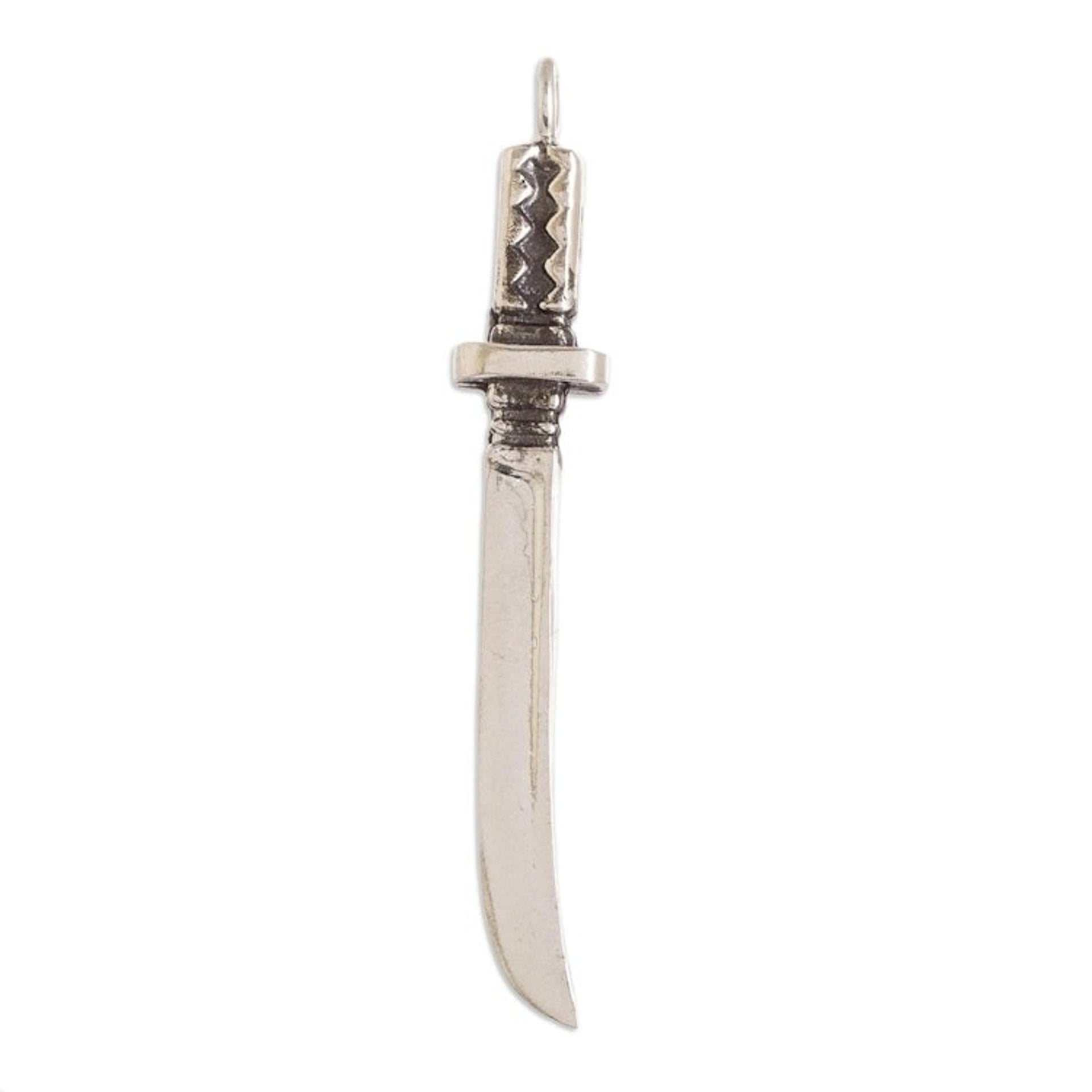 Silver Katana Pendant Handcrafted in Costa Rica 'Samurai's Honor'