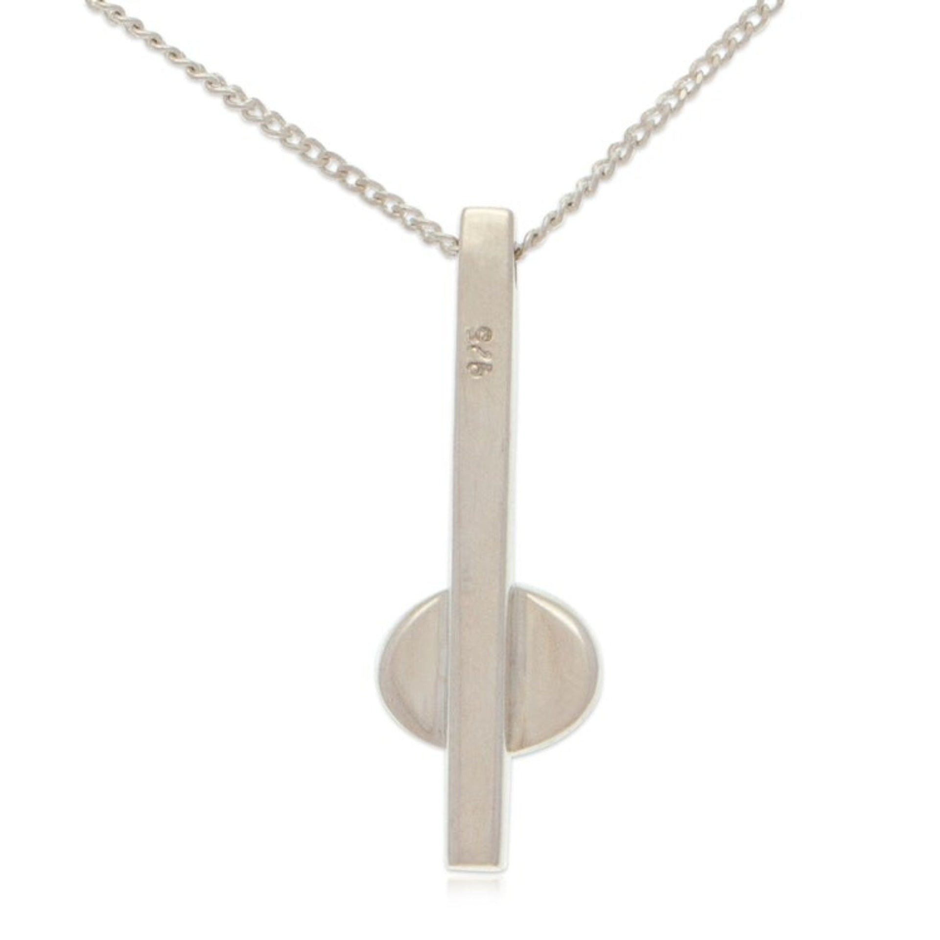 Modern Natural Obsidian and Sterling Silver Pendant Necklace 'Enigmatic Tomorrow'