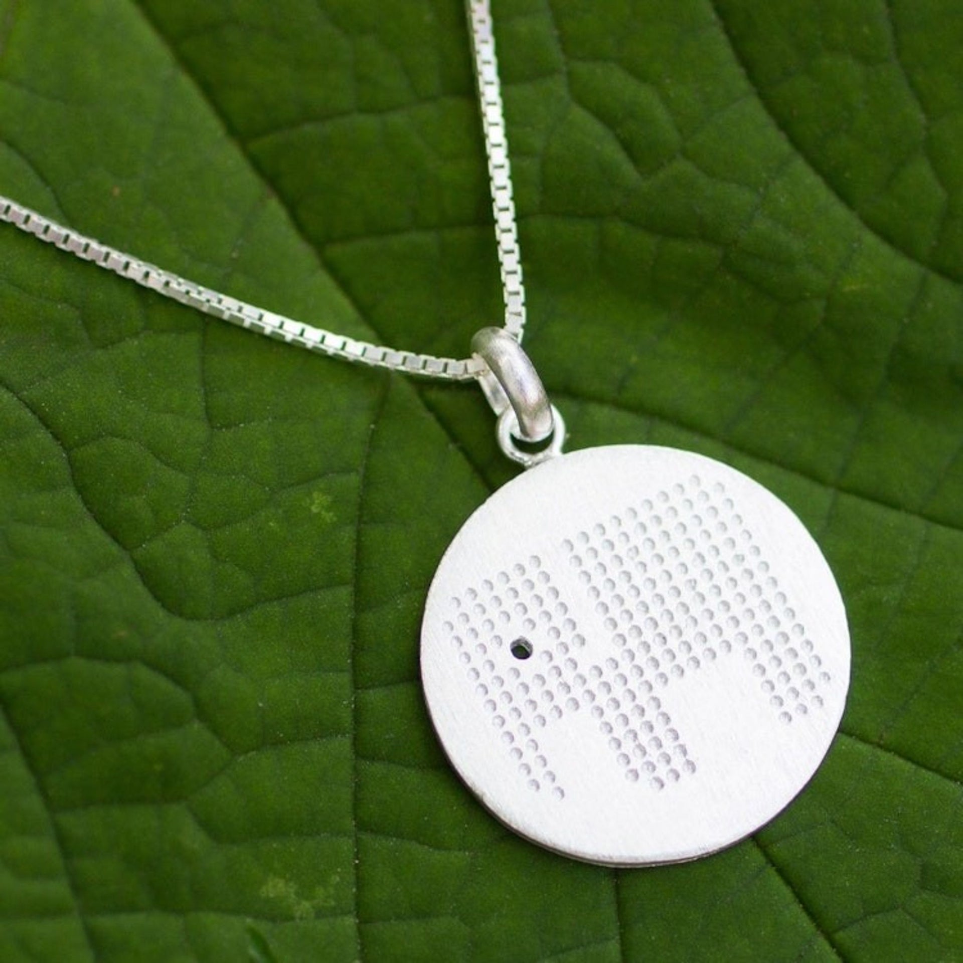 Sterling silver pendant necklace 'Polka Dot Elephant'