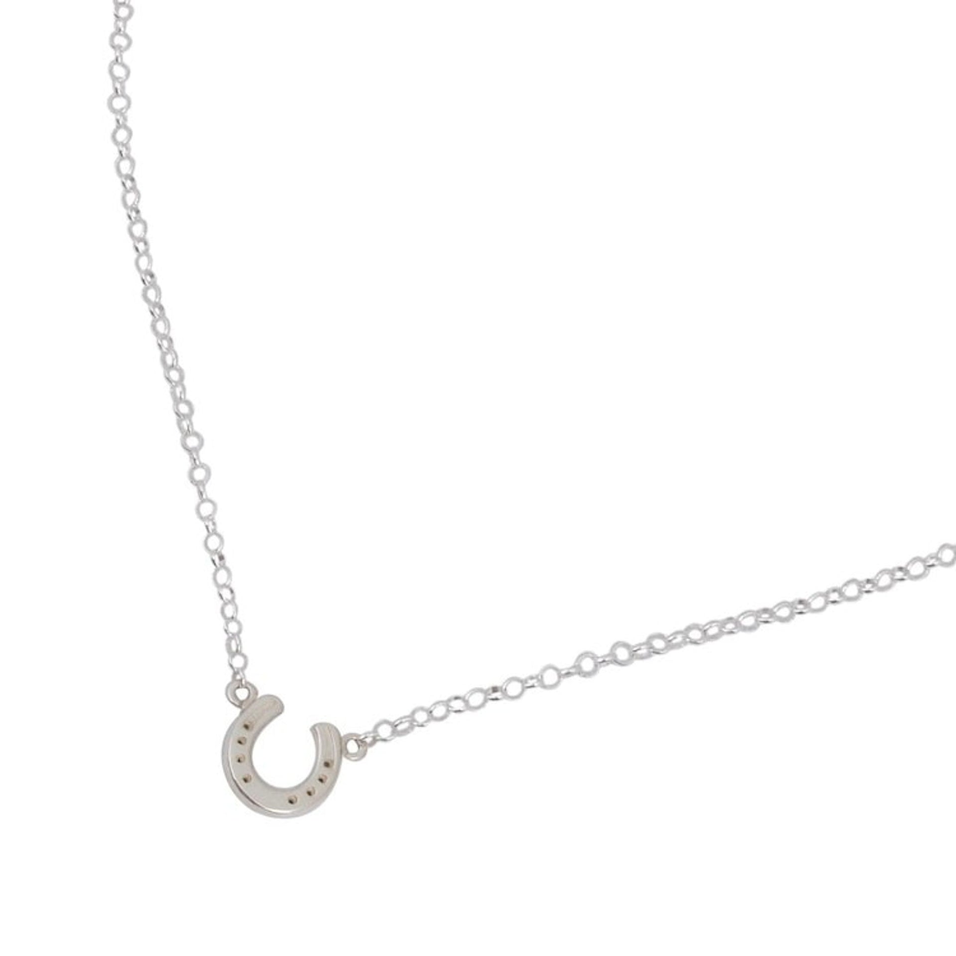 Sterling Silver Horseshoe Pendant Necklace from Mexico 'Beautiful Horseshoe'