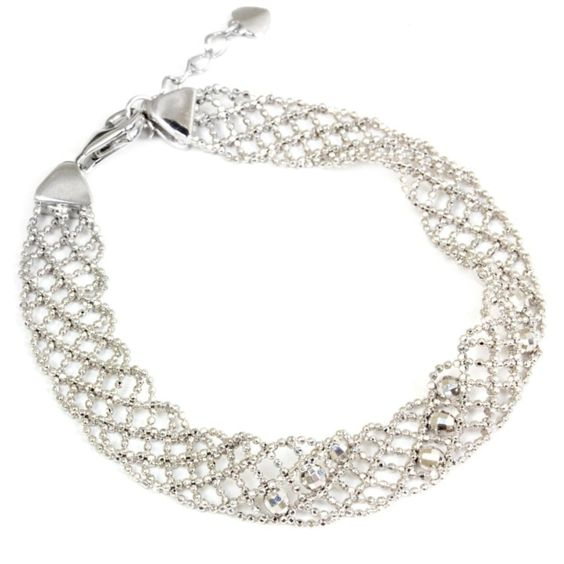 Sterling Silver Five-Strand Braid Bracelet 'Braided Lace'