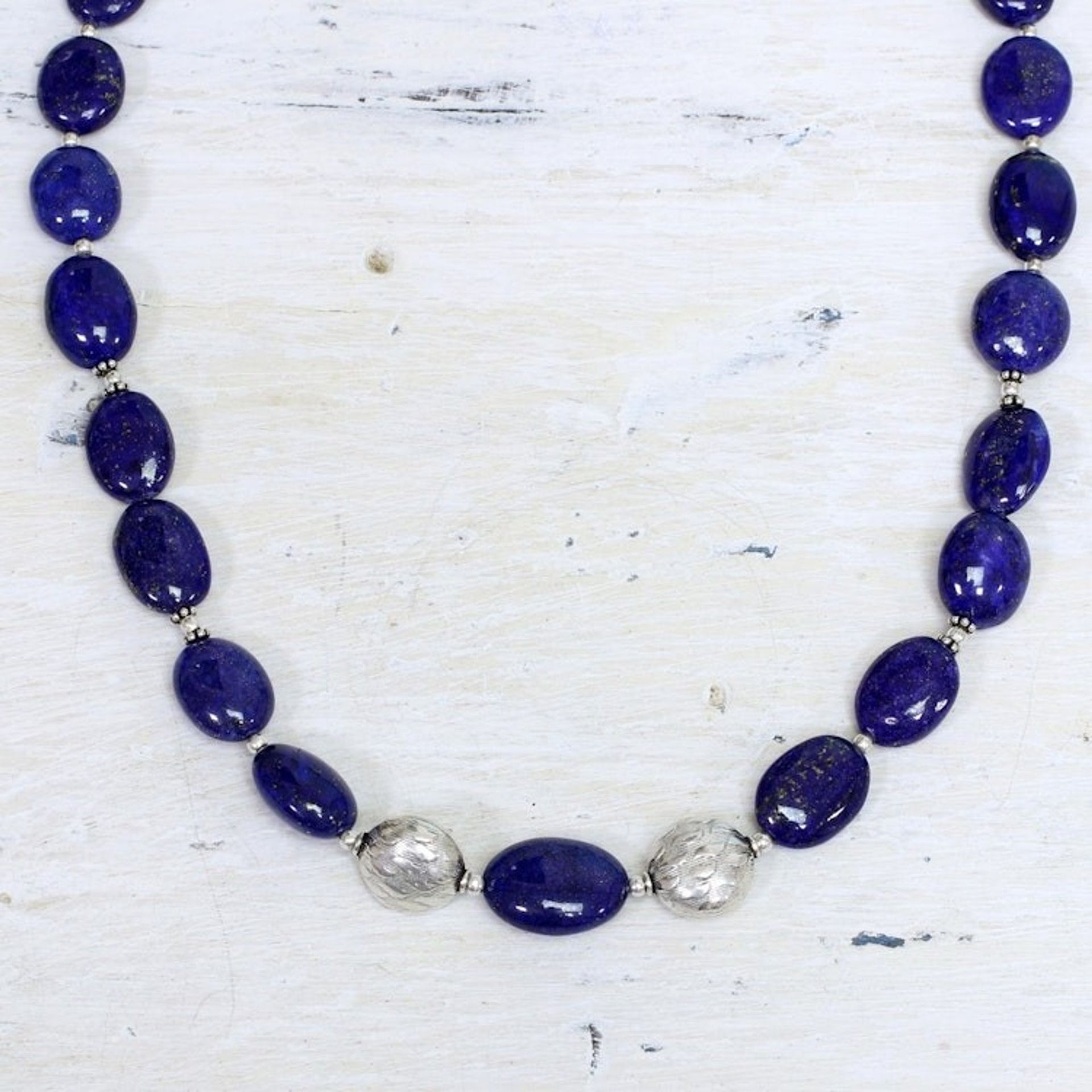 Lapis Lazuli Strand Necklace 'Forever Indigo'