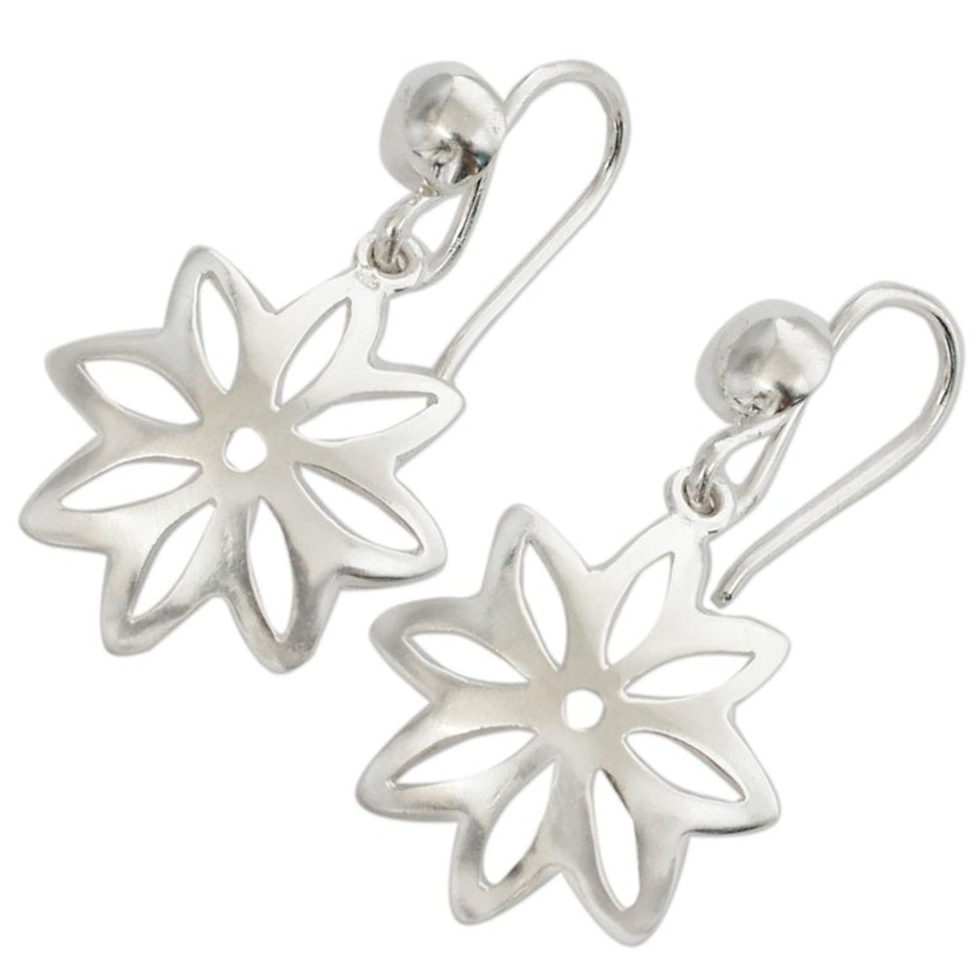 Sterling Silver Dangle Earrings 'Stars of Hope'