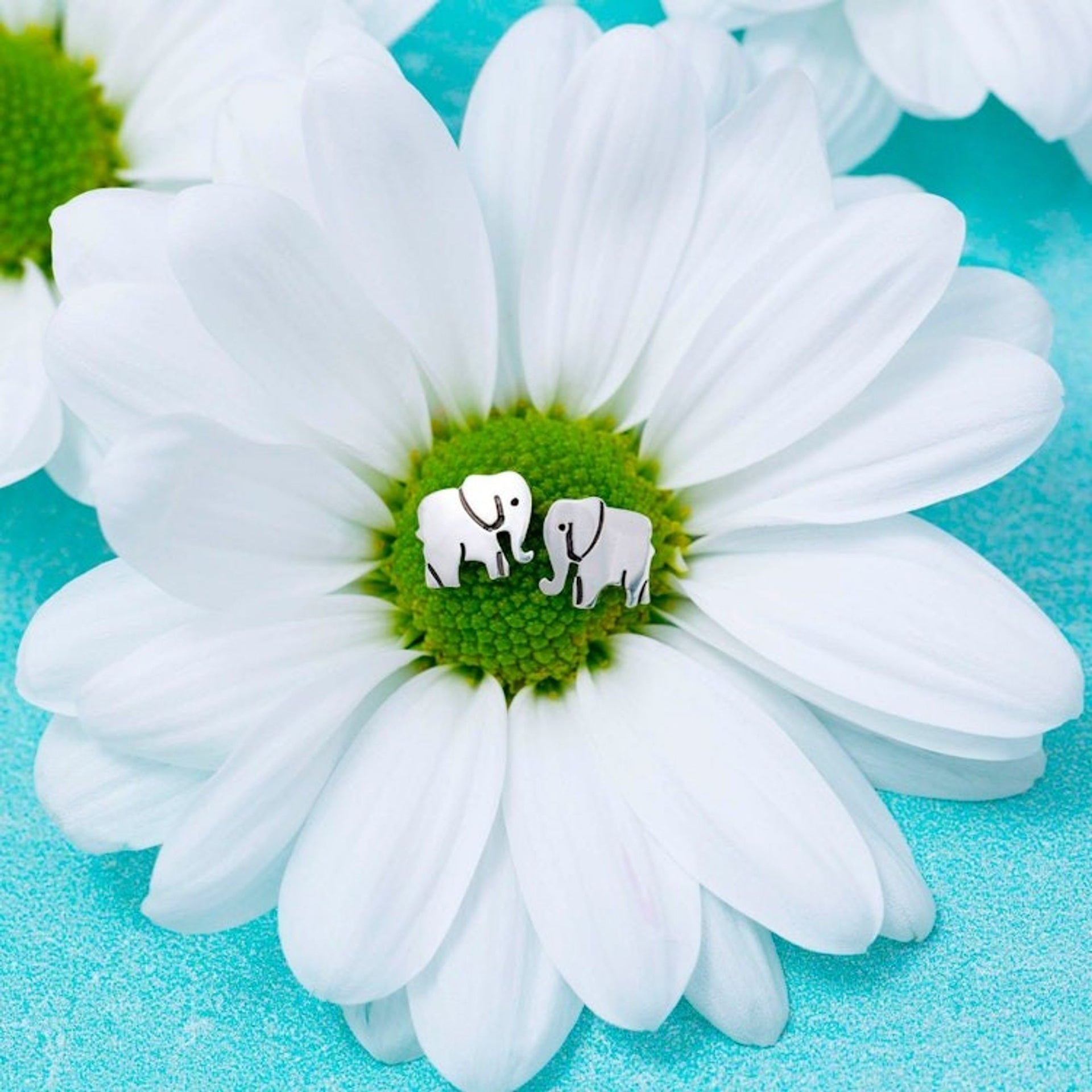 Sterling Silver Elephant Stud Earrings 'Proud Elephant'