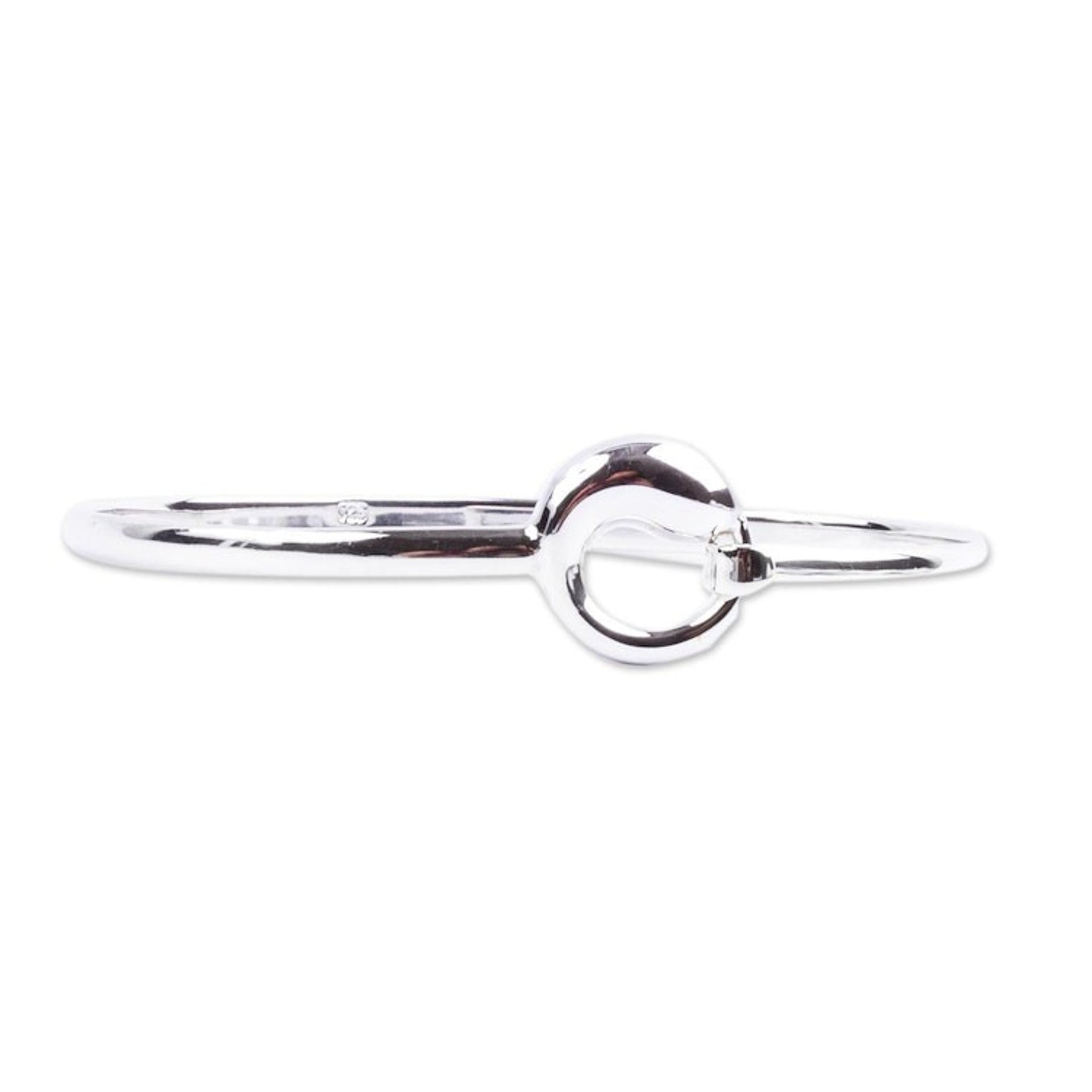 Modern Sterling Silver Tadpole Bangle Bracelet from Taxco 'Tadpole'
