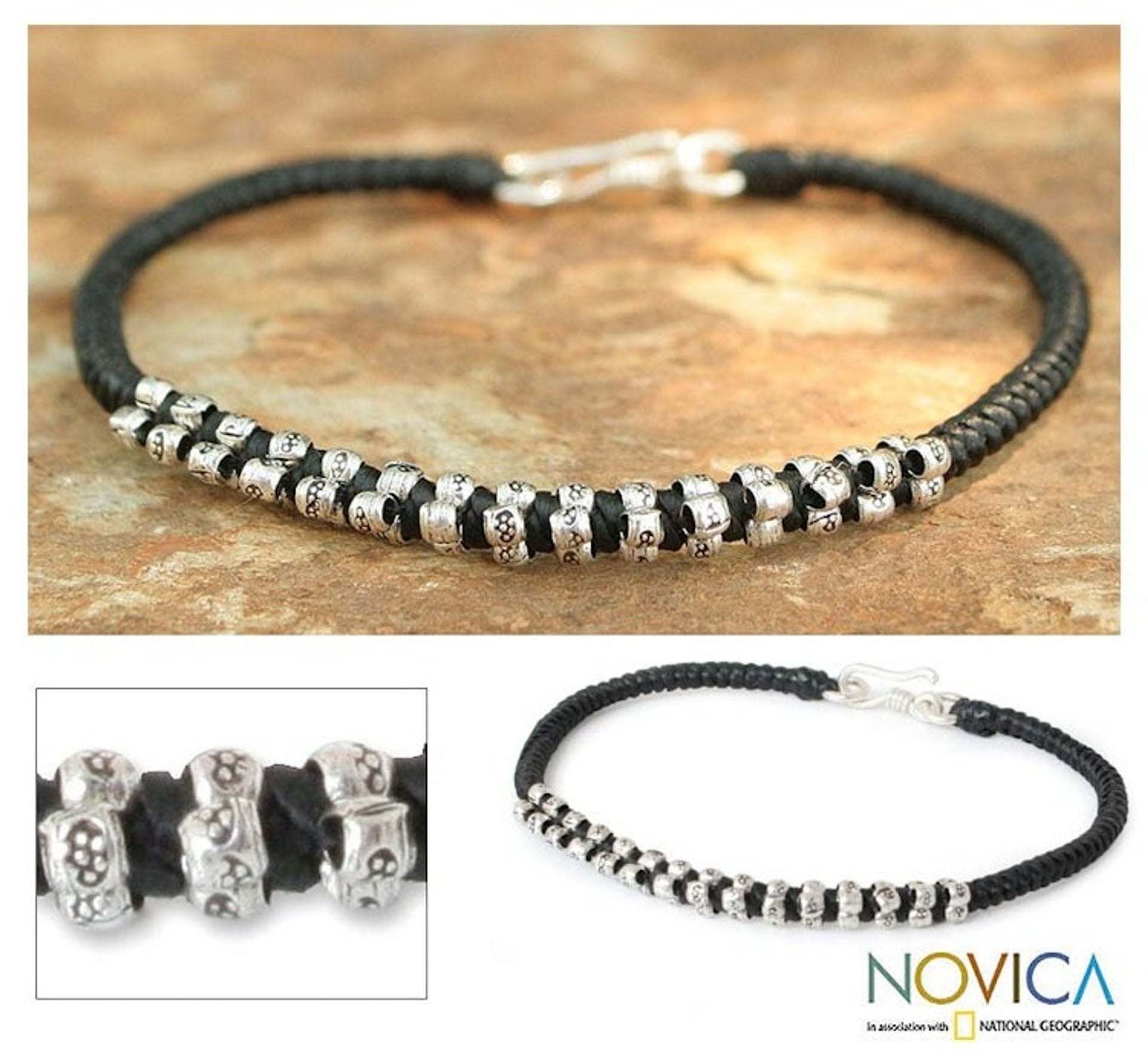 Silver Flower Bracelet 'Hill Tribe Grace'