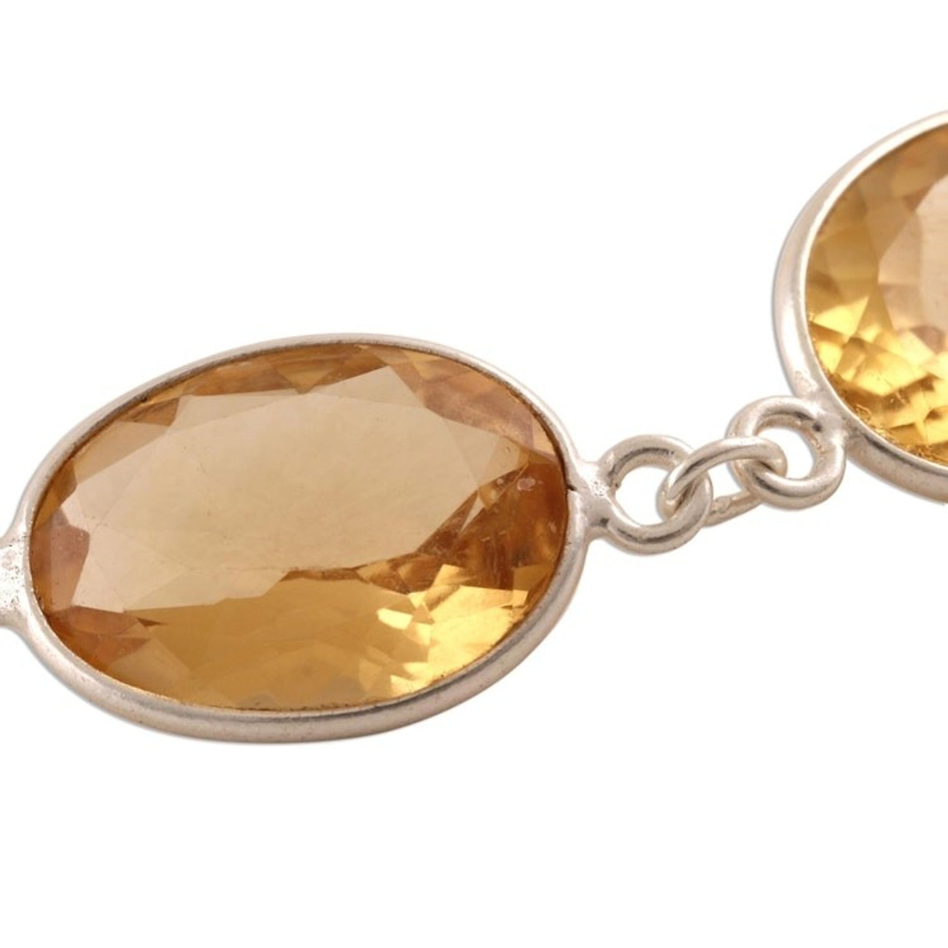12-Carat Citrine Pendant Bracelet from India 'Sunny Glisten'