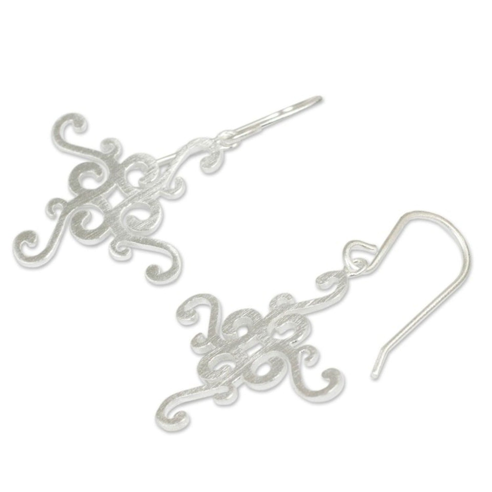 Fair Trade Earrings Thai Sterling Silver 'Thai Delicacy'