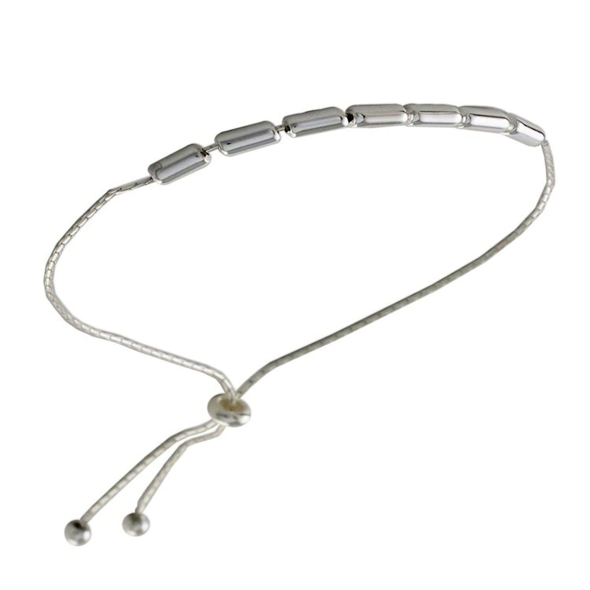 Handmade 925 Sterling Silver Morse Code Mom Chain Bracelet 'Morse Code Mom'