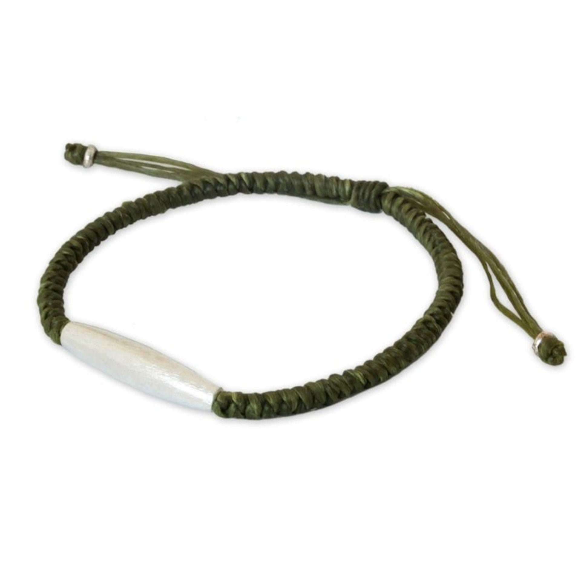 Hill Tribe Silver Braided Bracelet 'Peaceful Jungle'