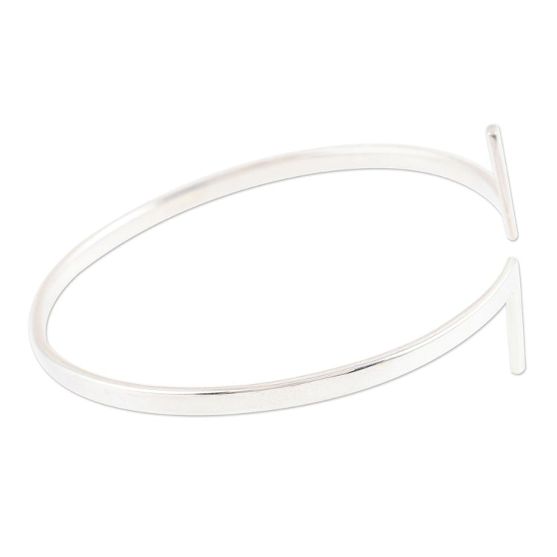 Hand Crafted Sterling Silver Cuff Bracelet 'Essential Shine'