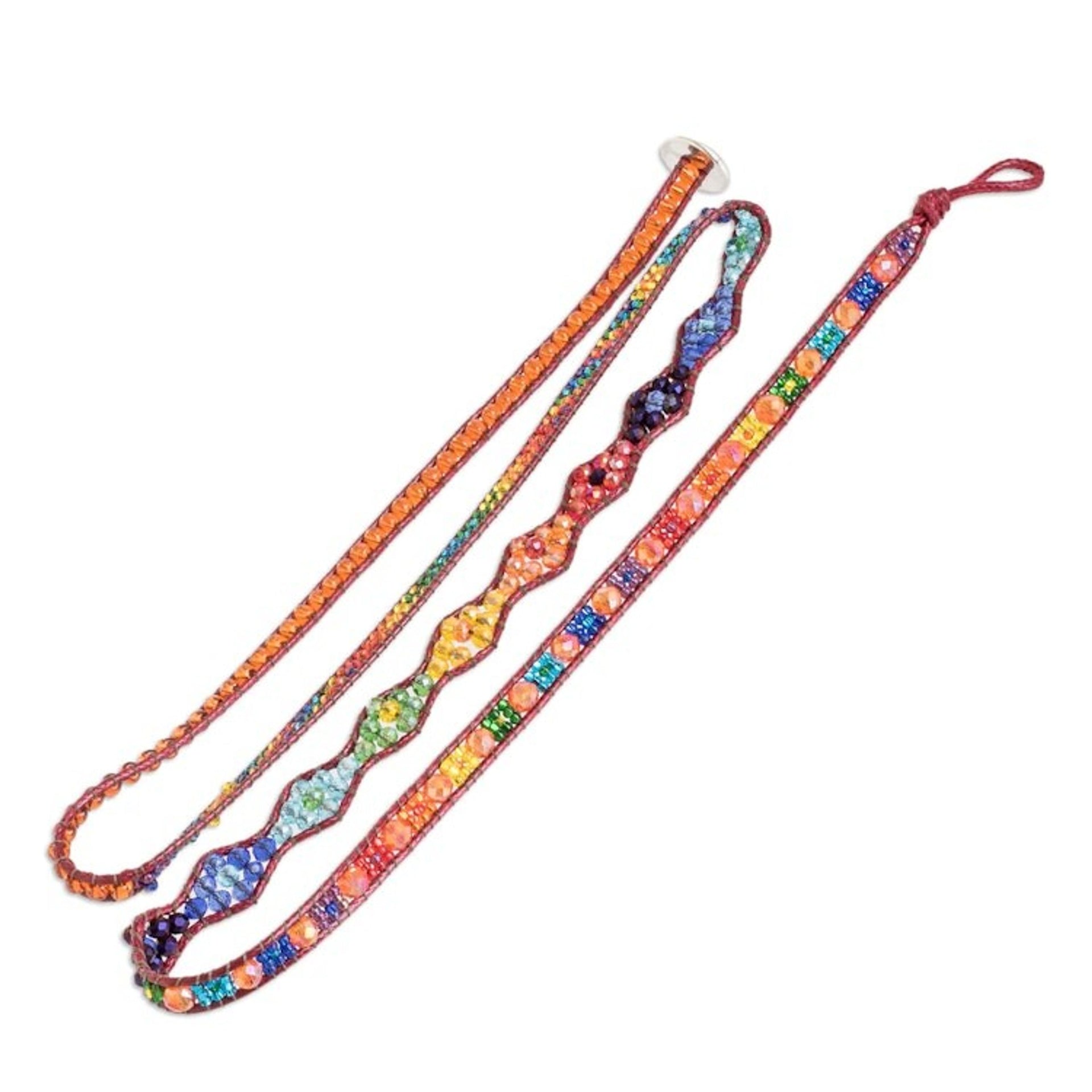 Handcrafted Beaded Positive Energy Long Wrap Bracelet 'Bonds of Friendship'