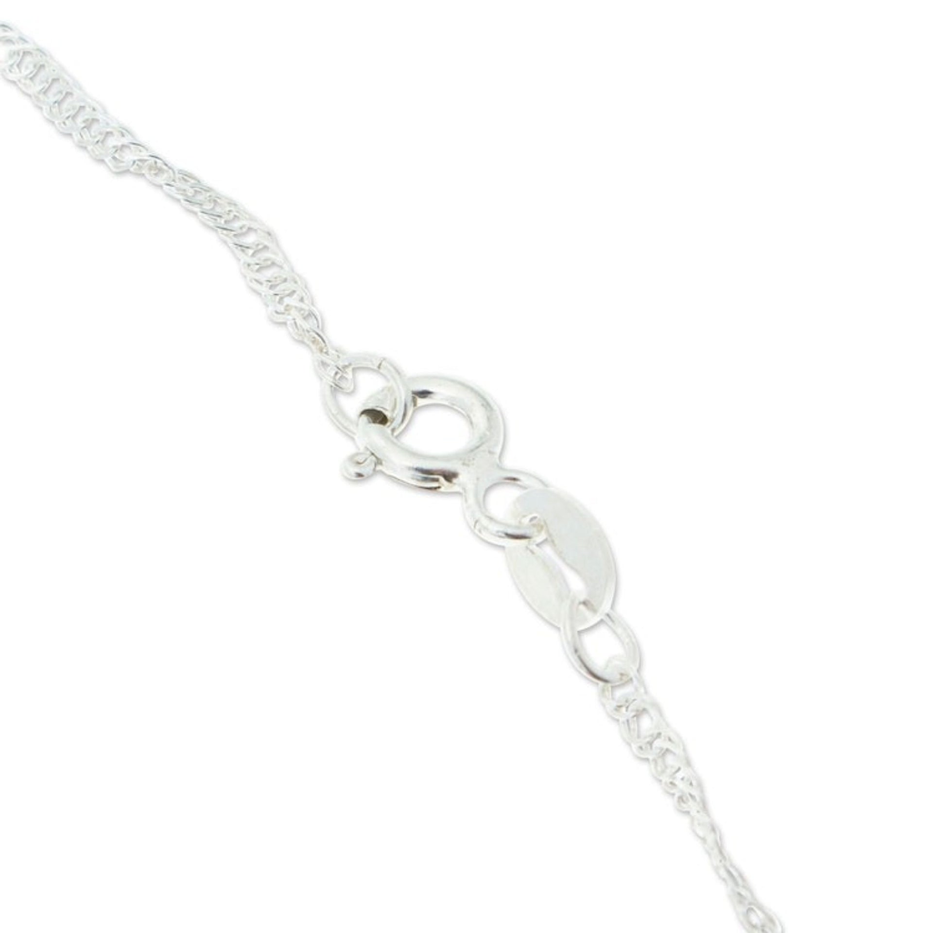 Colonial-Style Sterling Silver Filigree Heart Necklace 'Colonial Heart'