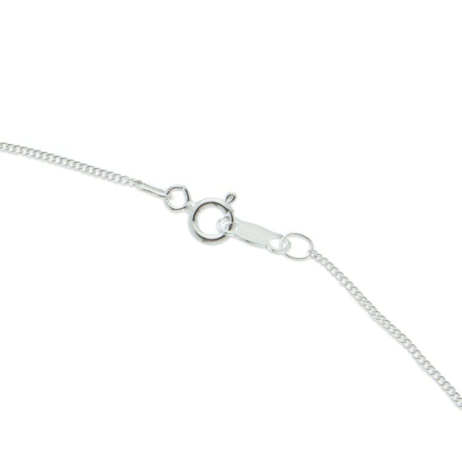 Taxco Silver Pendant Necklace with Combination Finish 'Delicate Delight'