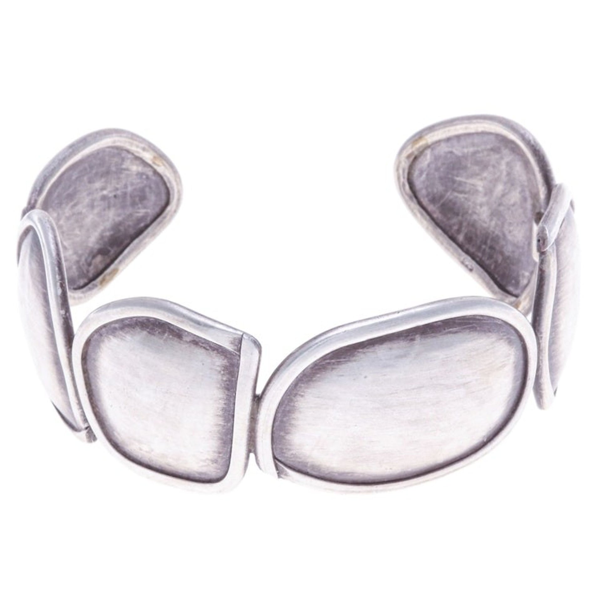 Modern Sterling Silver Cuff Bracelet in a Polished Finish 'Avant-Garde Sensations'
