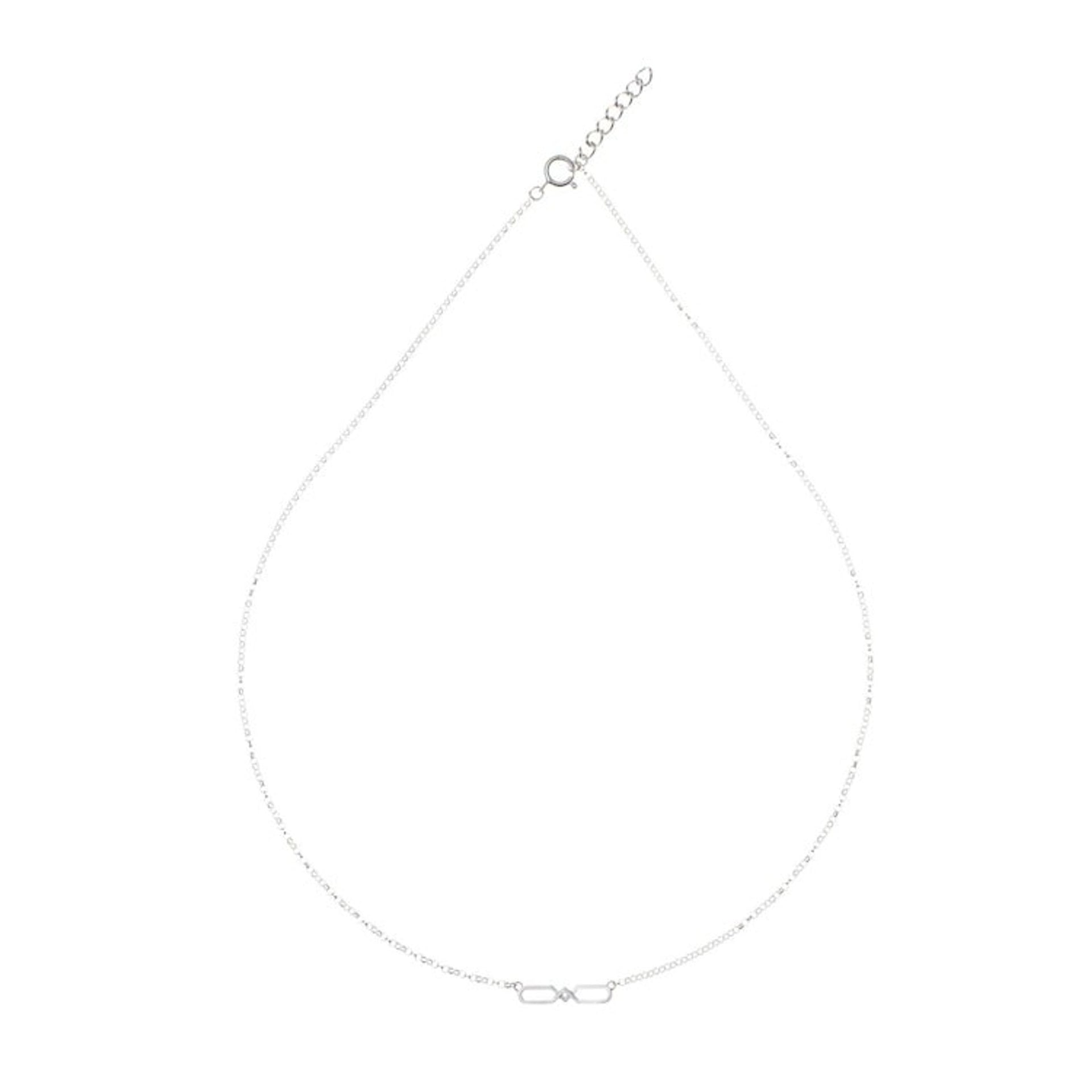 Geometric Sterling Silver Infinity Pendant Necklace 'Geometric Infinity'
