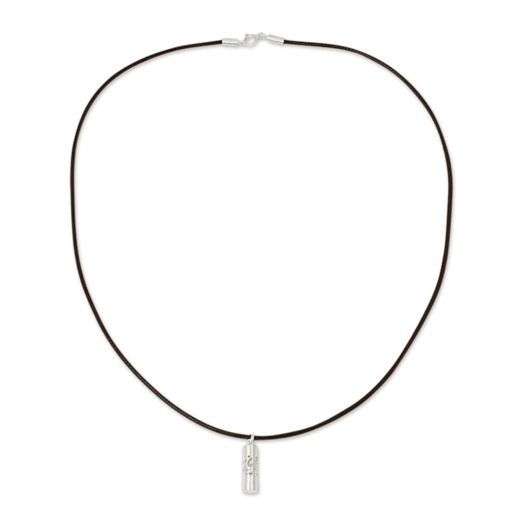 Handcrafted Men's Necklace Fair Trade Jewelry 'Thai Art'