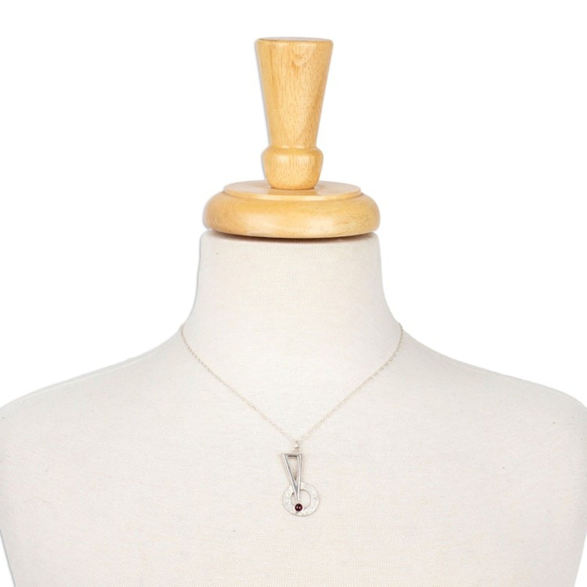 Sterling Silver and Garnet Pendant Necklace 'Bright Comet'