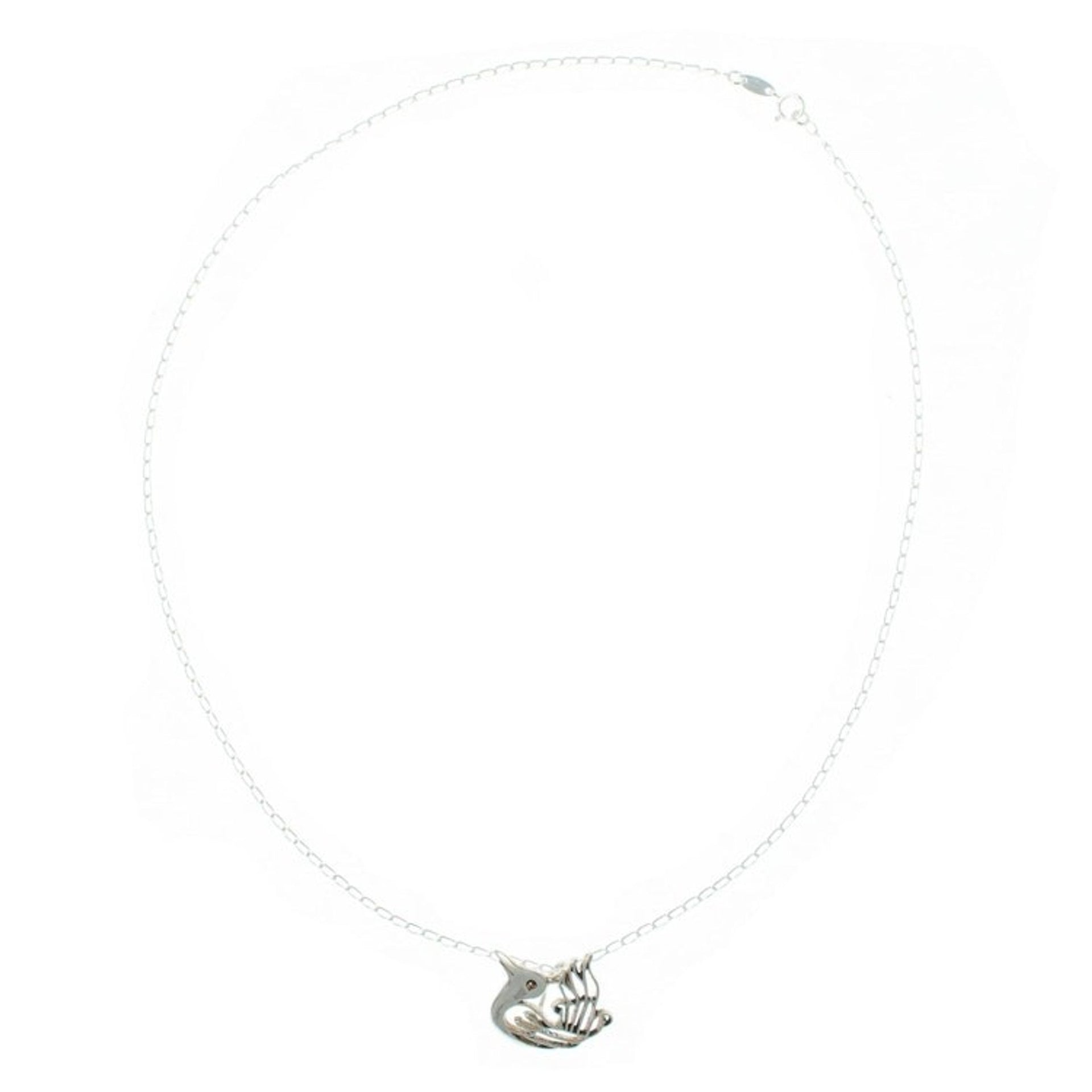 Aztec Hummingbird Sterling Silver Pendant Necklace 'Huitzitzilin'