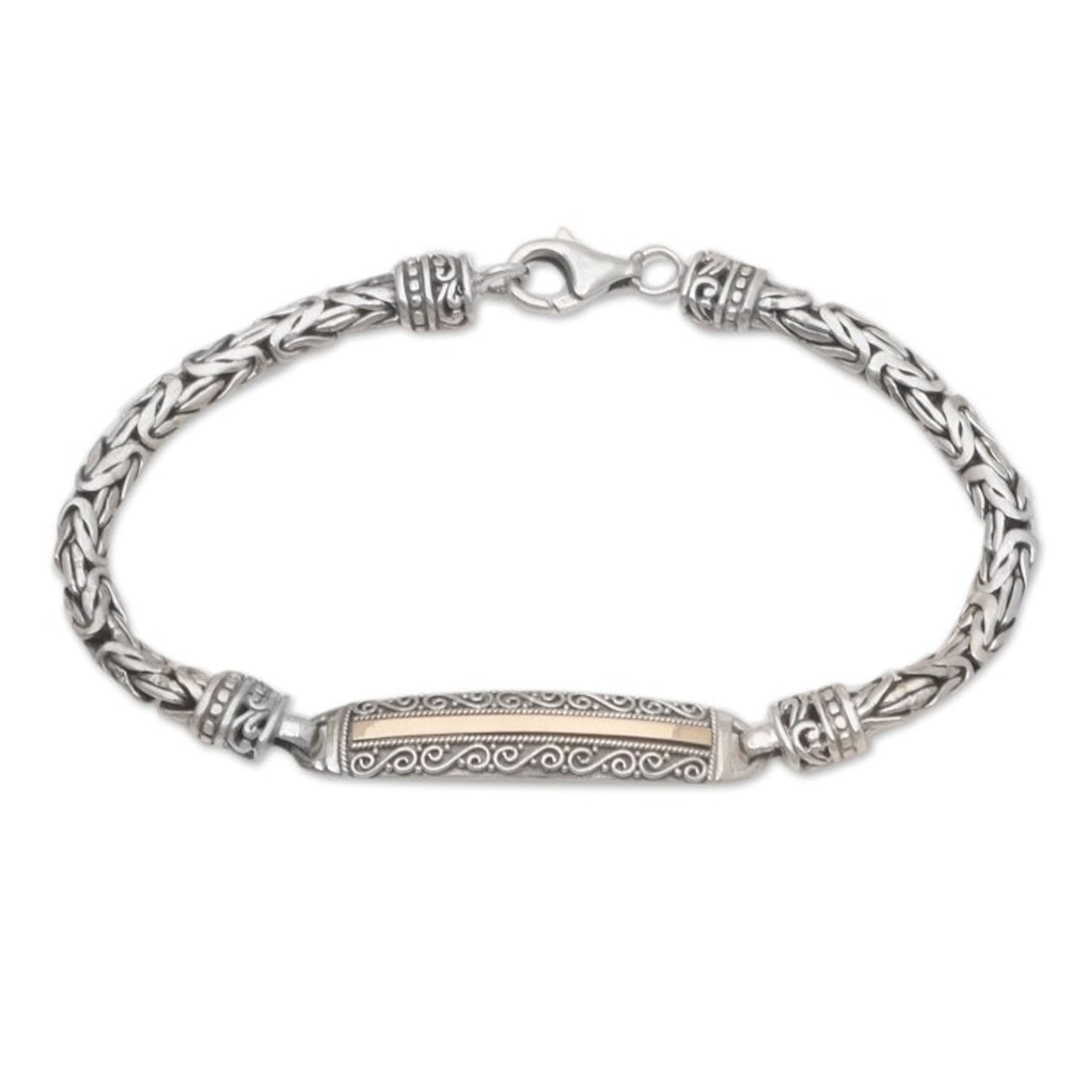 Artisan Crafted Gold-Plated Pendant Bracelet 'See the Future'