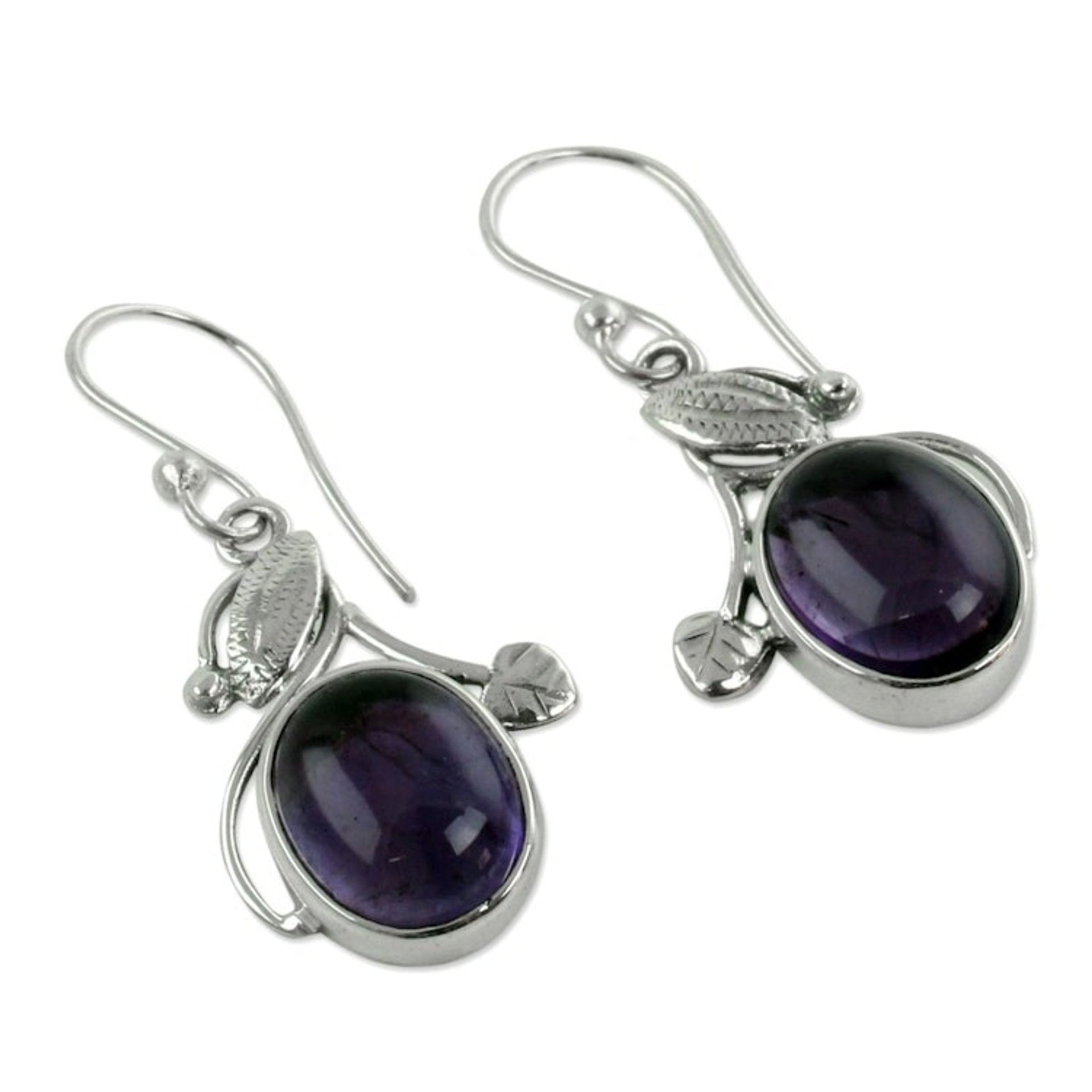 Amethyst dangle earrings 'Impassioned Plum'