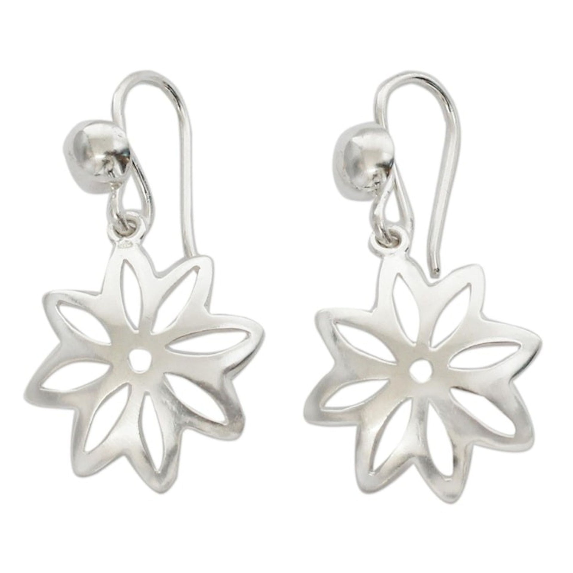 Sterling Silver Dangle Earrings 'Stars of Hope'