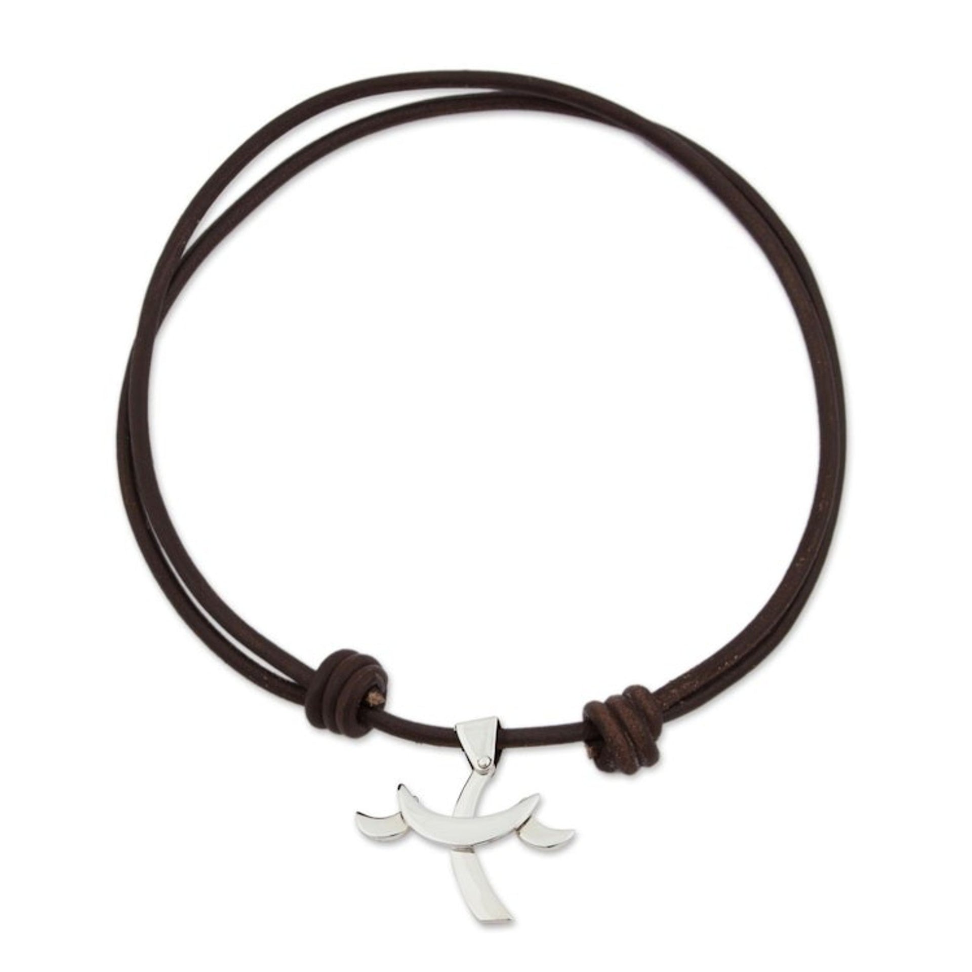 Taxco Sterling Silver Libra Pendant Necklace from Mexico 'Libra Moon'