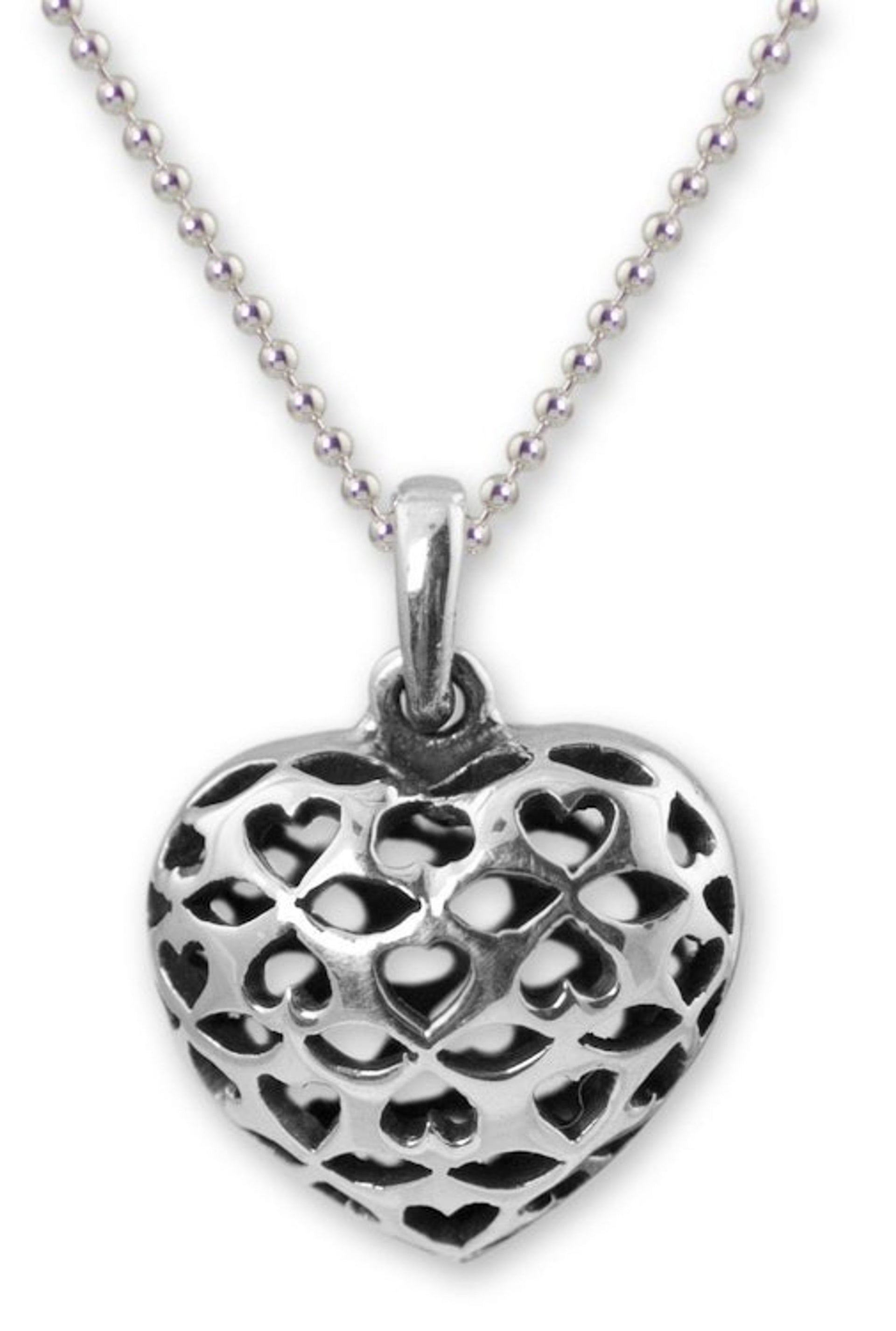 Sterling silver pendant necklace 'Heart of the Forest'