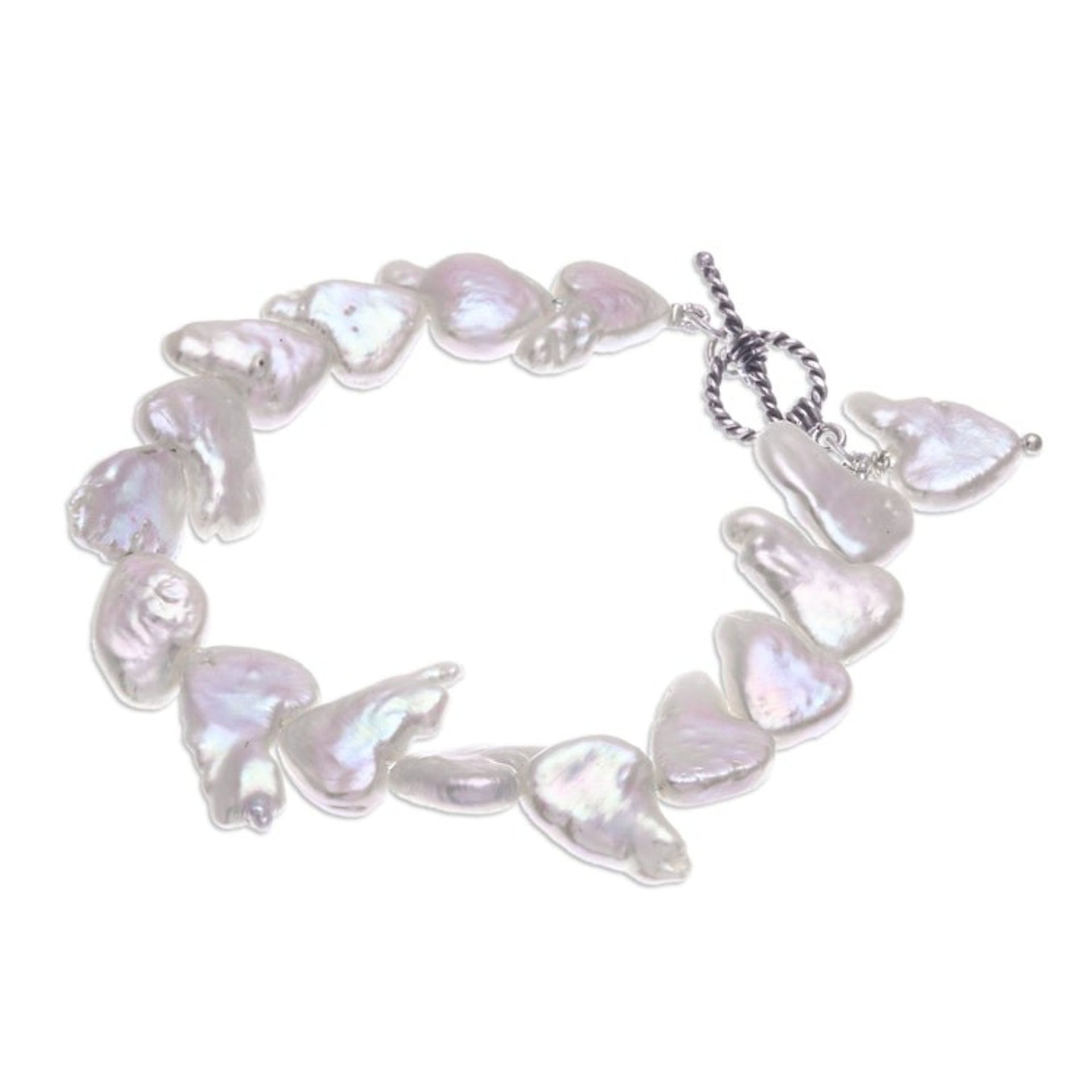 Baroque Cultured Pearl Bracelet from Thailand 'Born of the Sea in White'