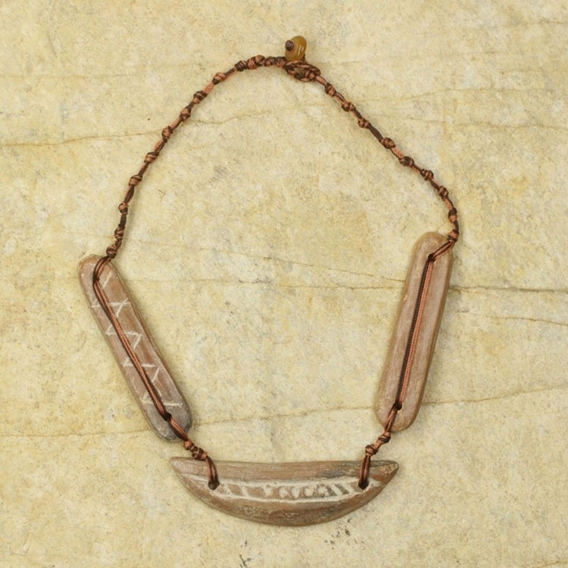 Soapstone Beaded Necklace African Fair Trade Jewelry 'Victory'