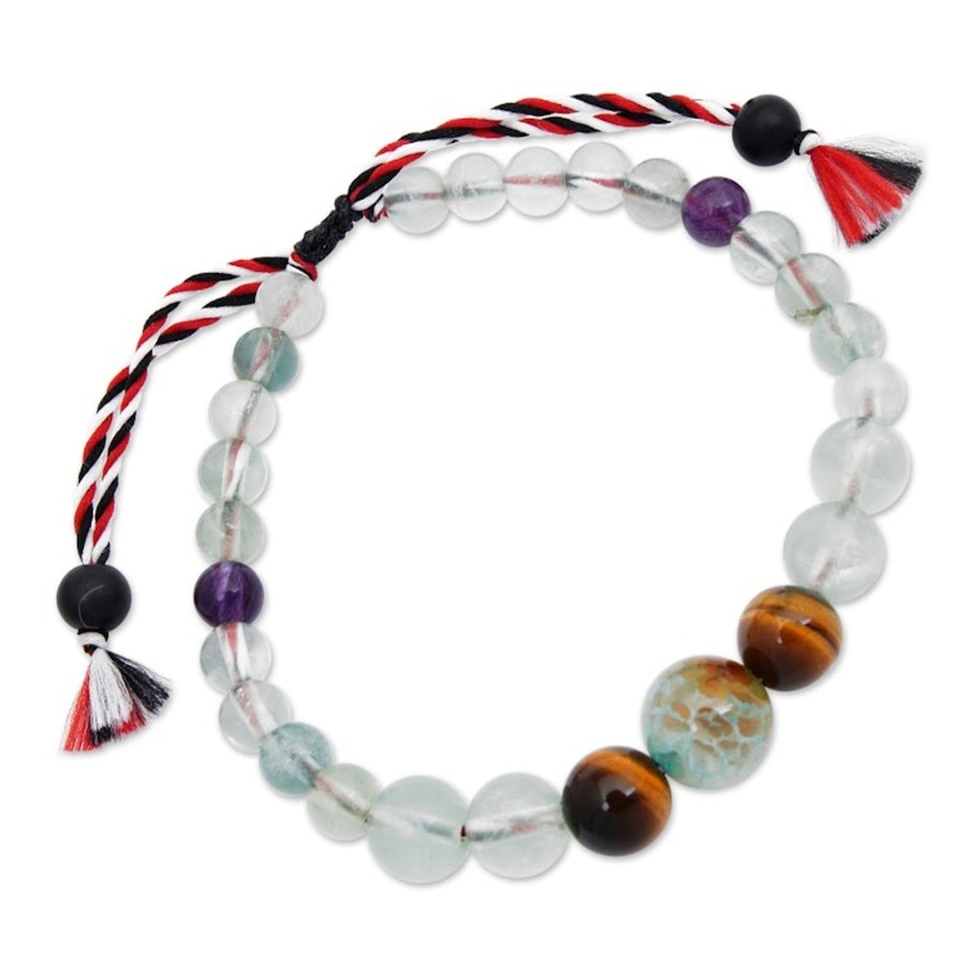 Inspirational Multi-Gemstone Beaded Bracelet Crafted in Bali 'Times of Confidence'