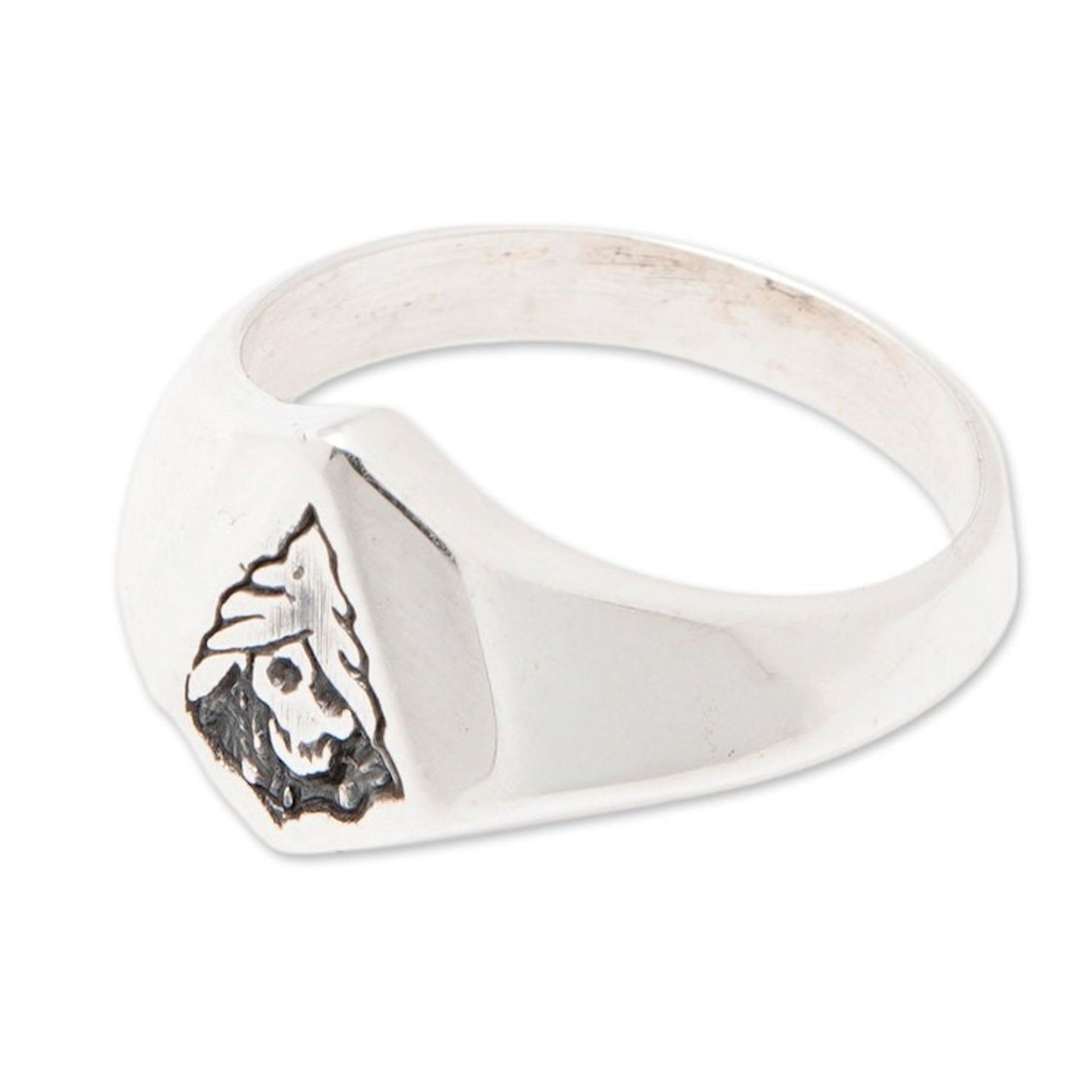 Skull-Themed Polished Sterling Silver Domed Ring from Bali 'Underworld Skull'