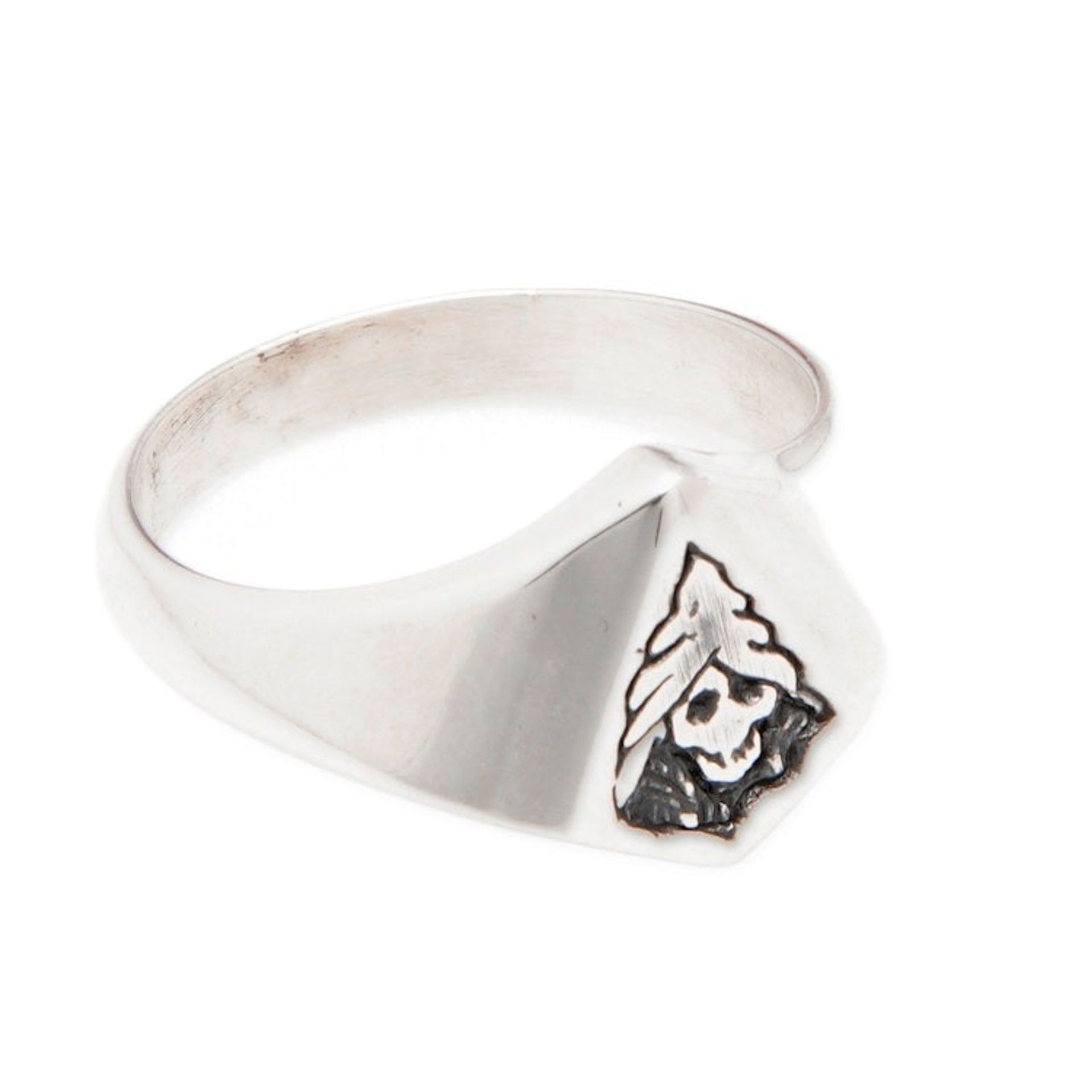 Skull-Themed Polished Sterling Silver Domed Ring from Bali 'Underworld Skull'