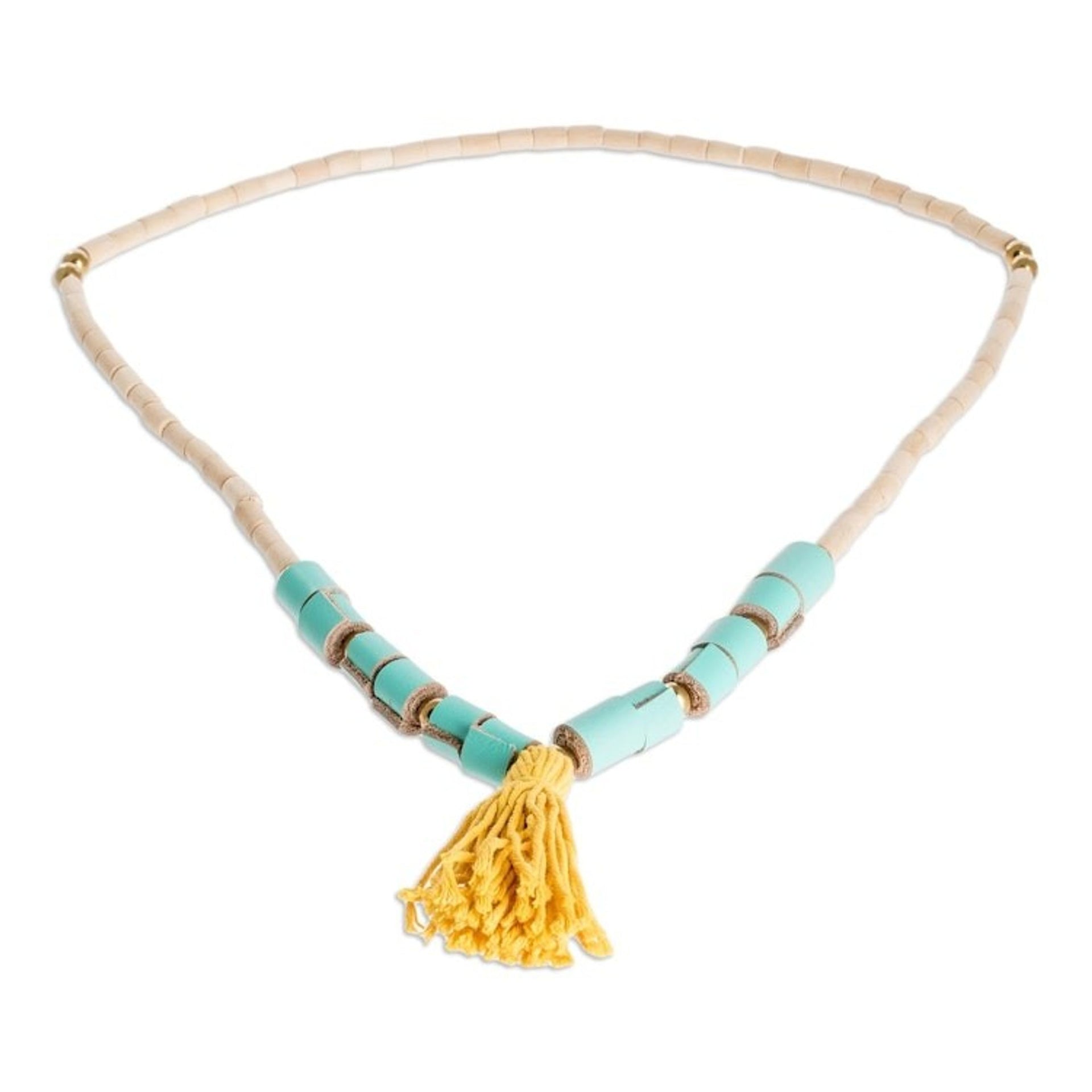 Beaded Tassel Necklace from Costa Rica 'San Francisco Bohemian'