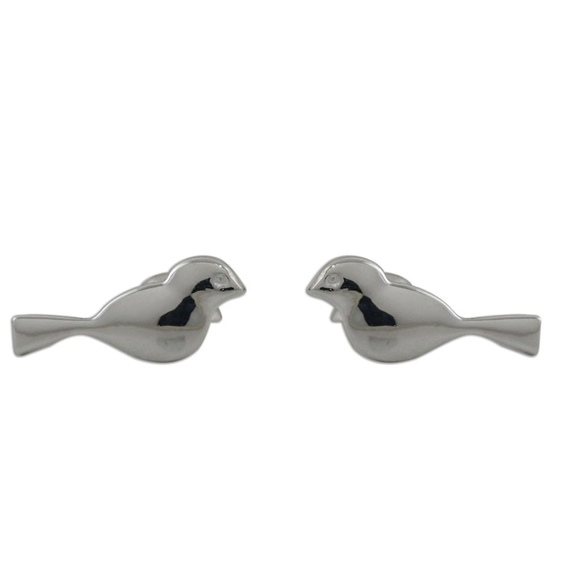 Bird-Shaped Sterling Silver Stud Earrings from Thailand 'Dainty Birds'