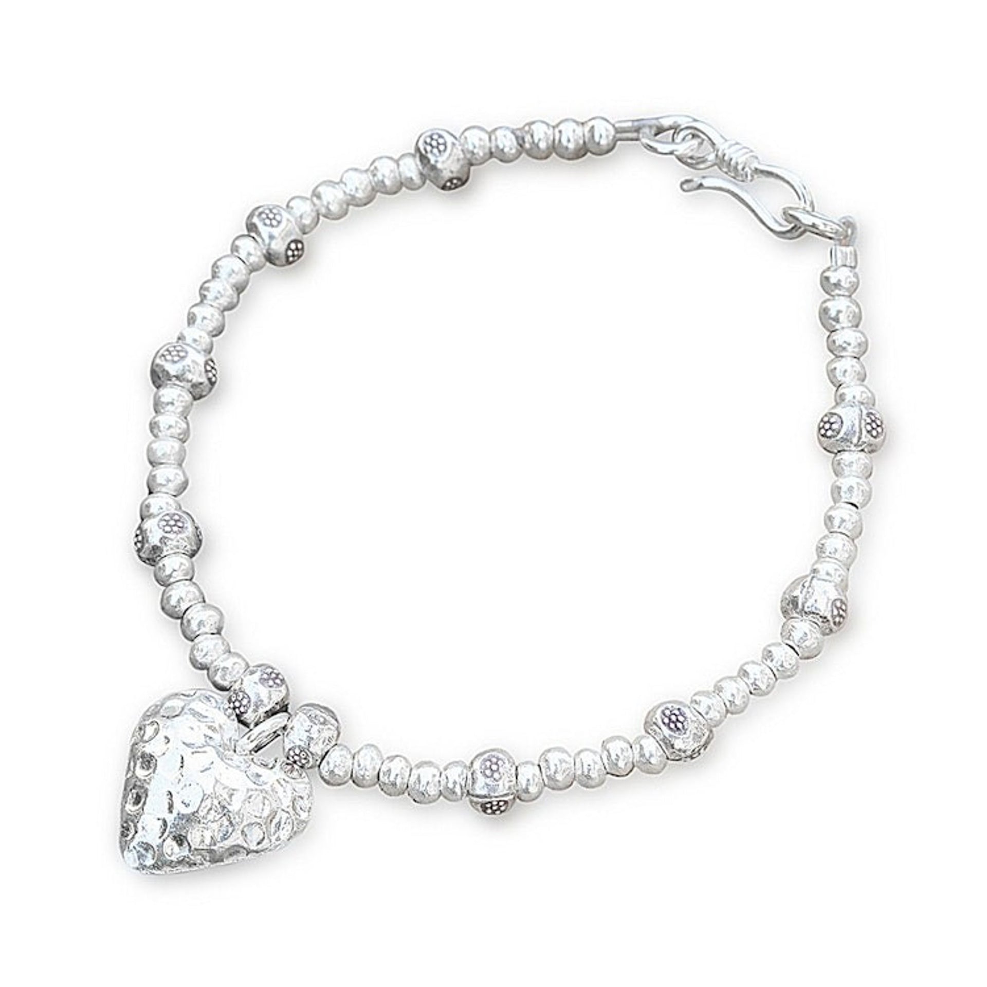 Sterling silver heart bracelet 'One Love'