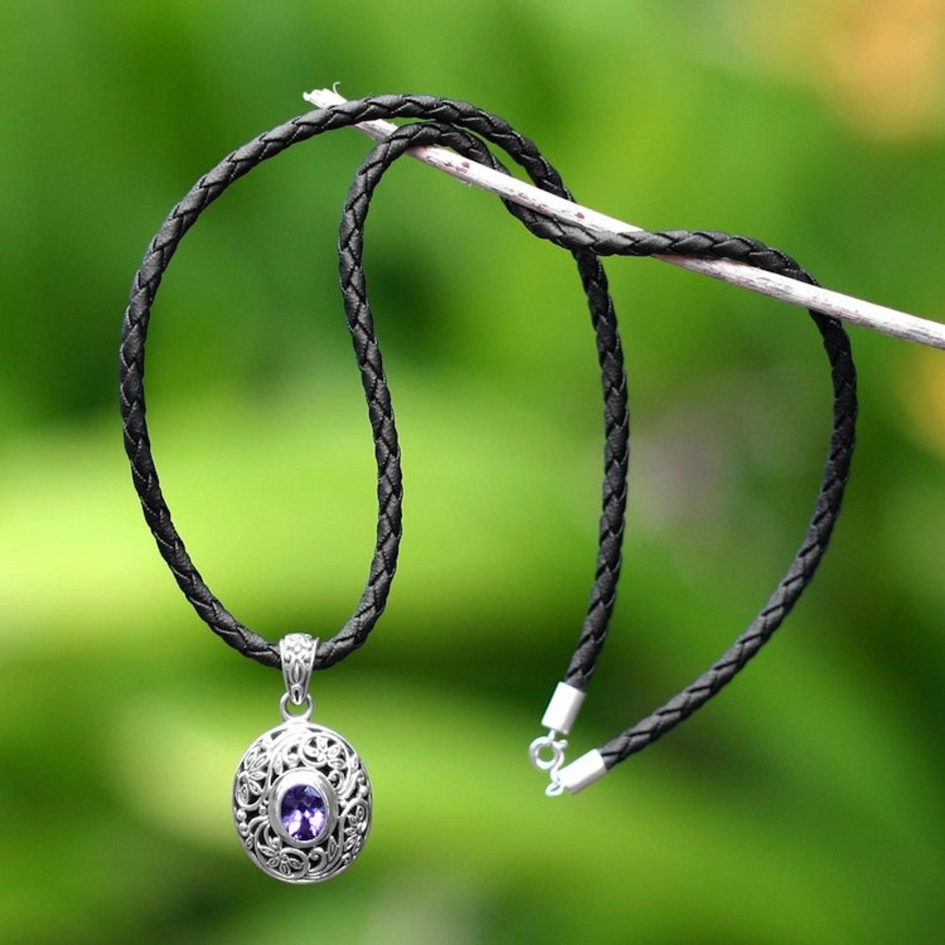 Hand Made Silver and Amethyst Necklace 'Wild Beauty'