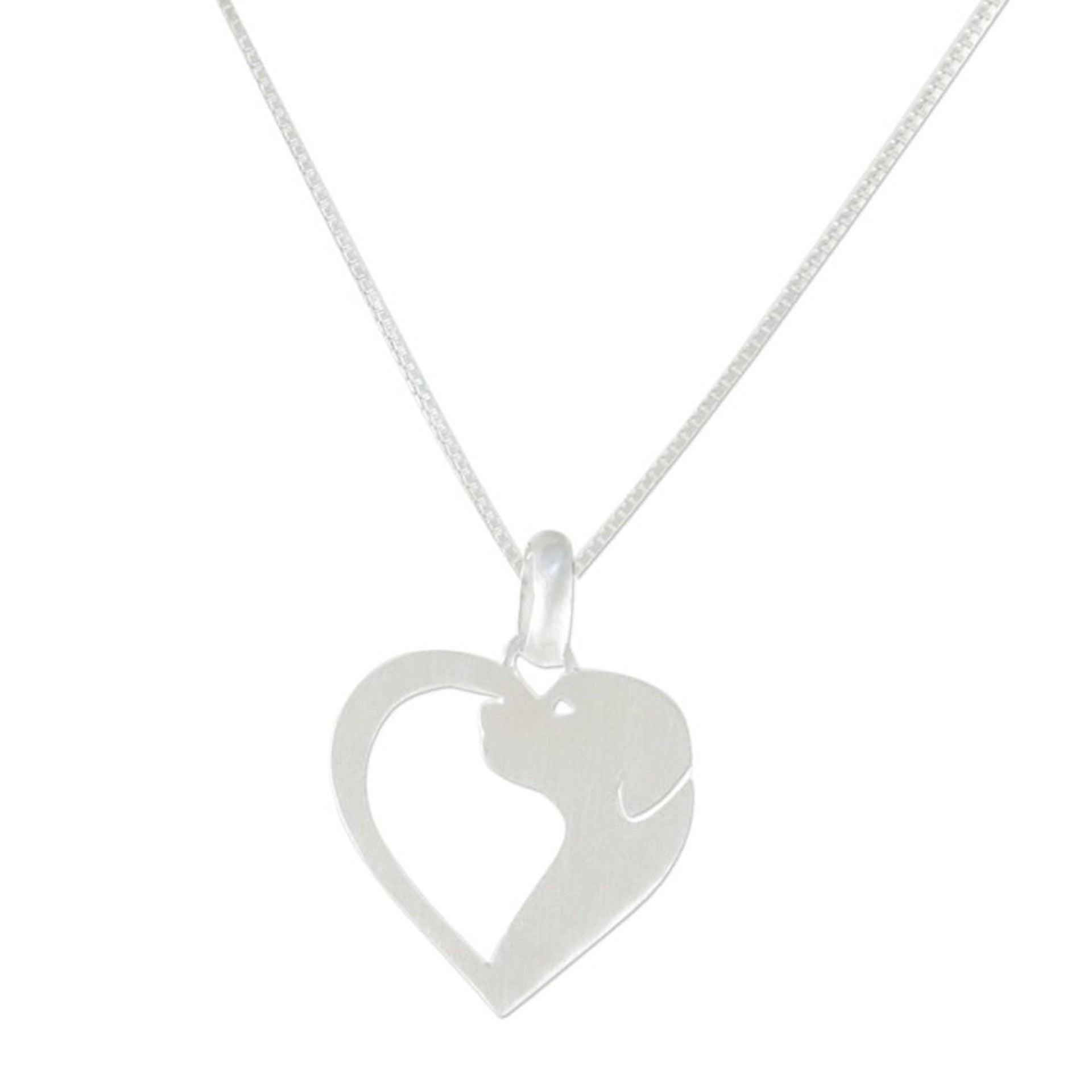 Dog Heart Sterling Silver Pendant Necklace from Thailand 'Soul of a Puppy'