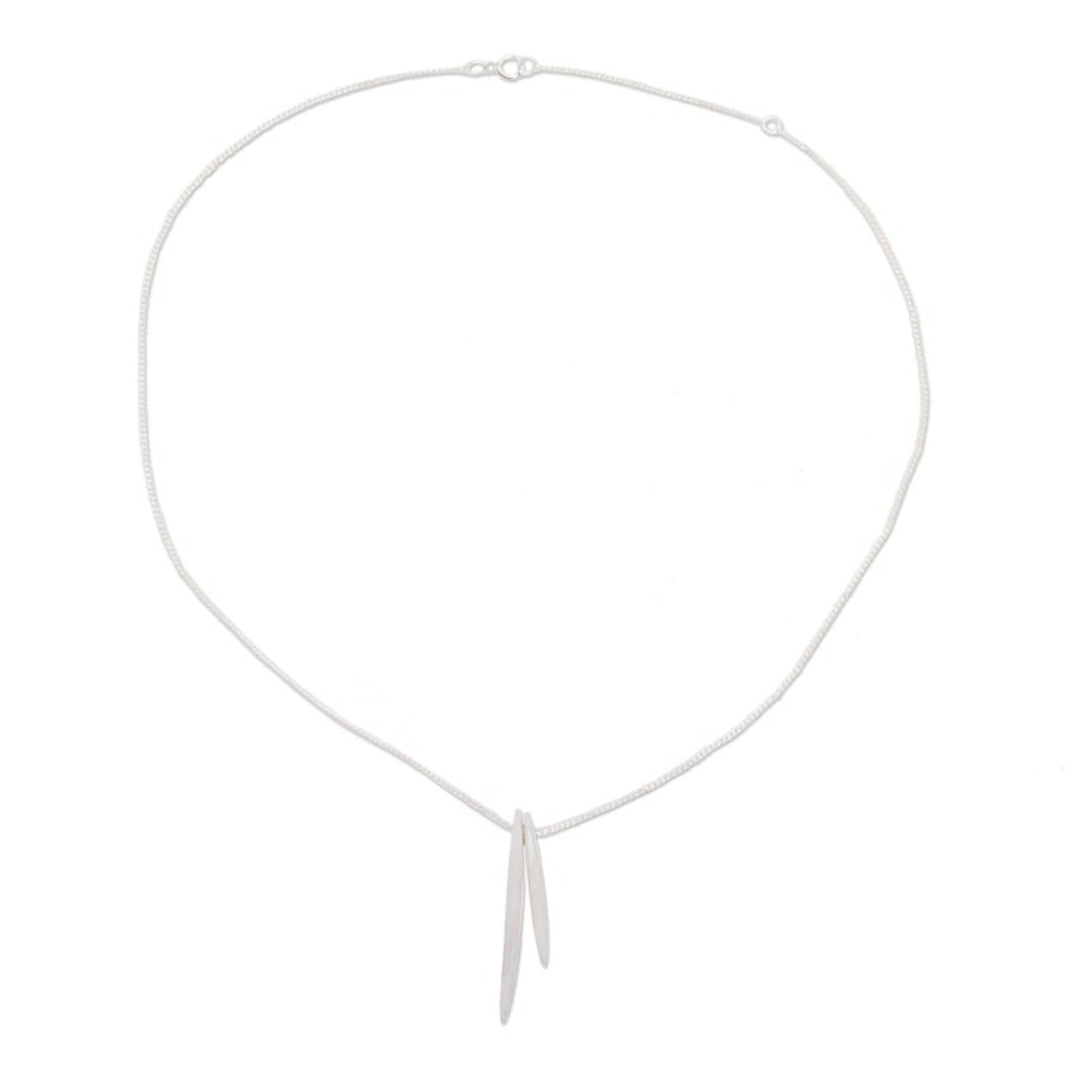 Modern Sterling Silver Pendant Necklace 'Filaments'