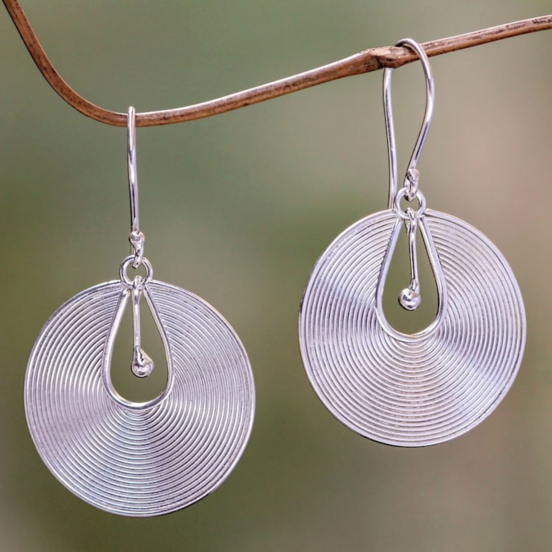 Sterling Silver Dangle Earrings 'Idea'