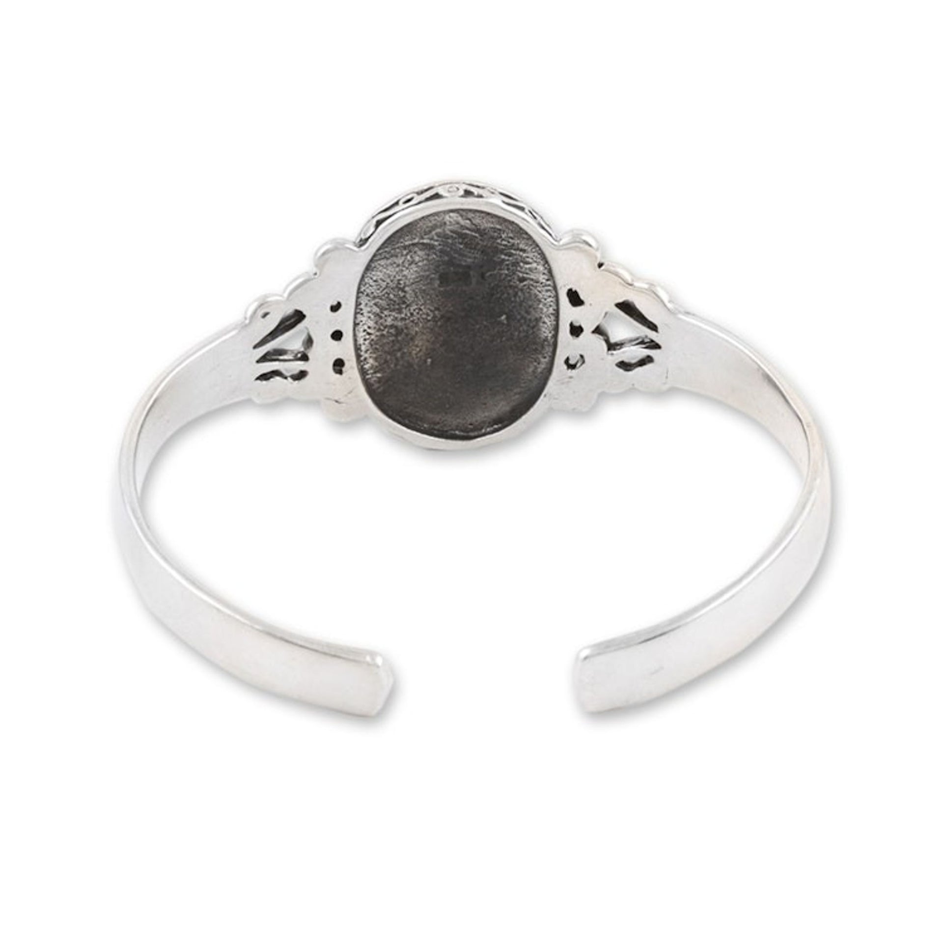 Sterling Silver Cuff Bracelet Featuring Ganesha 'Ganesha Glory'