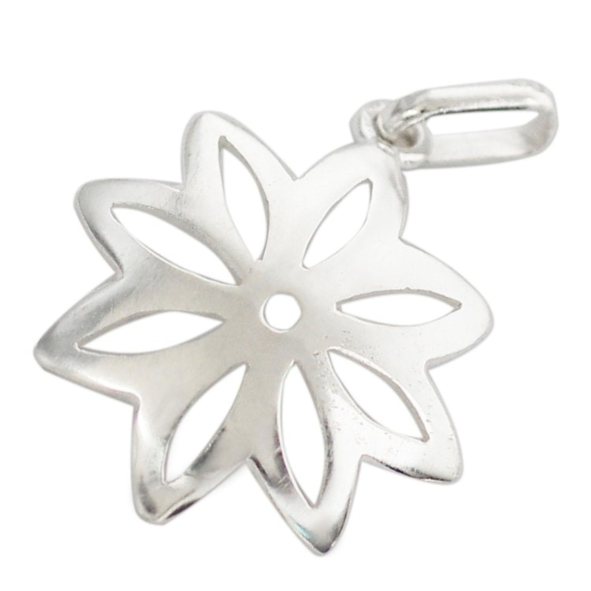 Floral Sterling Silver Pendant 'Hopeful Star'