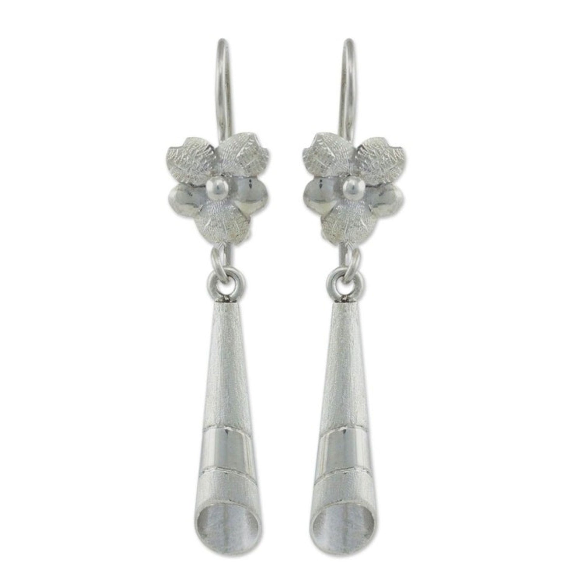 Sterling Silver Dangle Earrings 'Solola Bouquet'