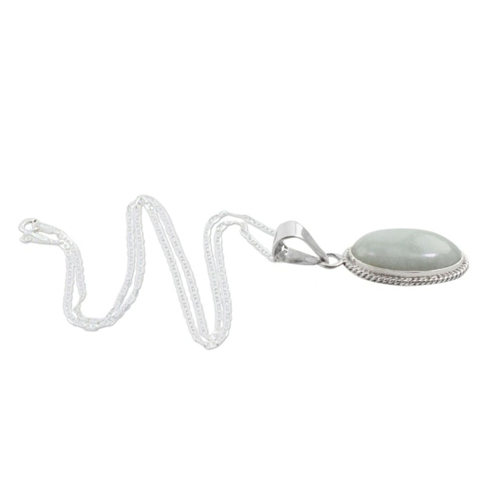 Artisan Crafted Green Jade Reversible Necklace 'Green Toucan'