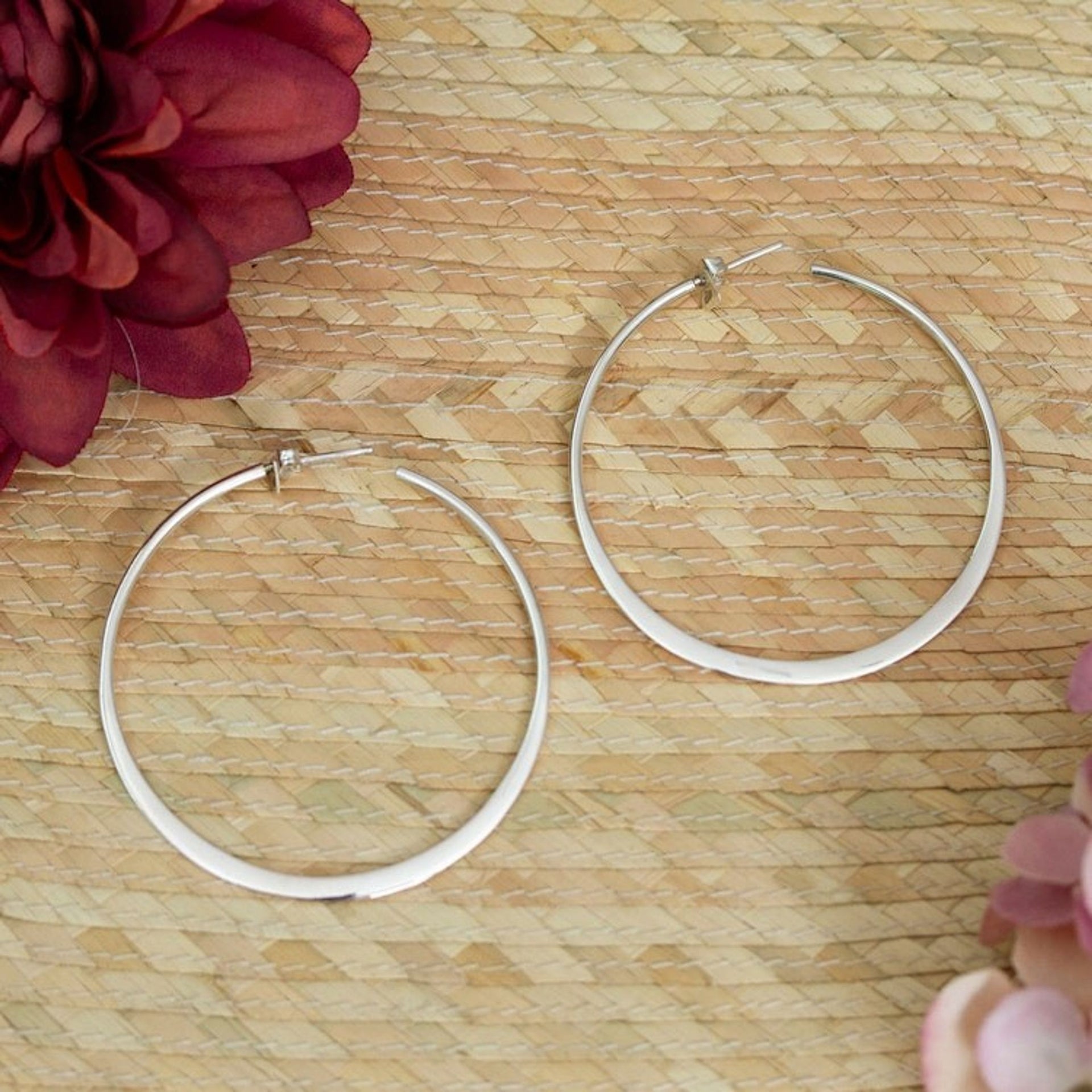 High-Polished Minimalist Sterling Silver Half-Hoop Earrings 'Today Nimbus'