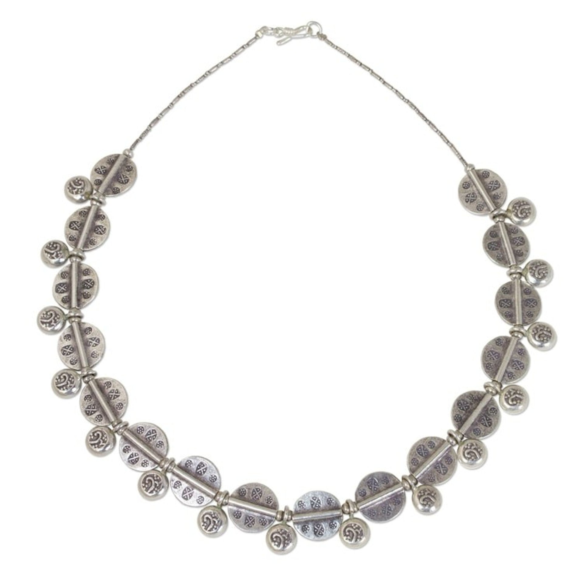 950 Silver Pendant Necklace 'Mother Nature's Crown'