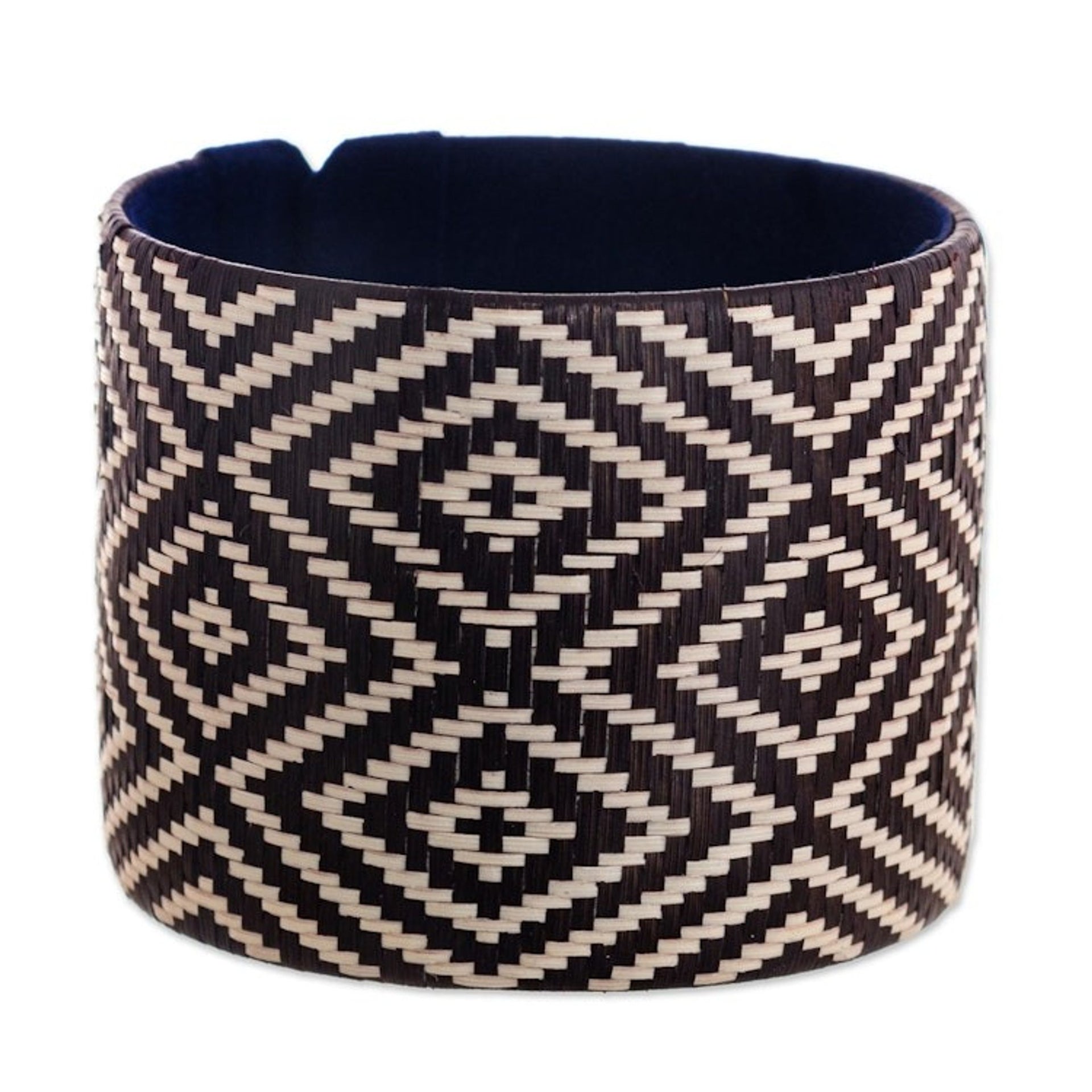 Brown and Ivory Natural Fiber Cuff Bracelet 'Earth Force'