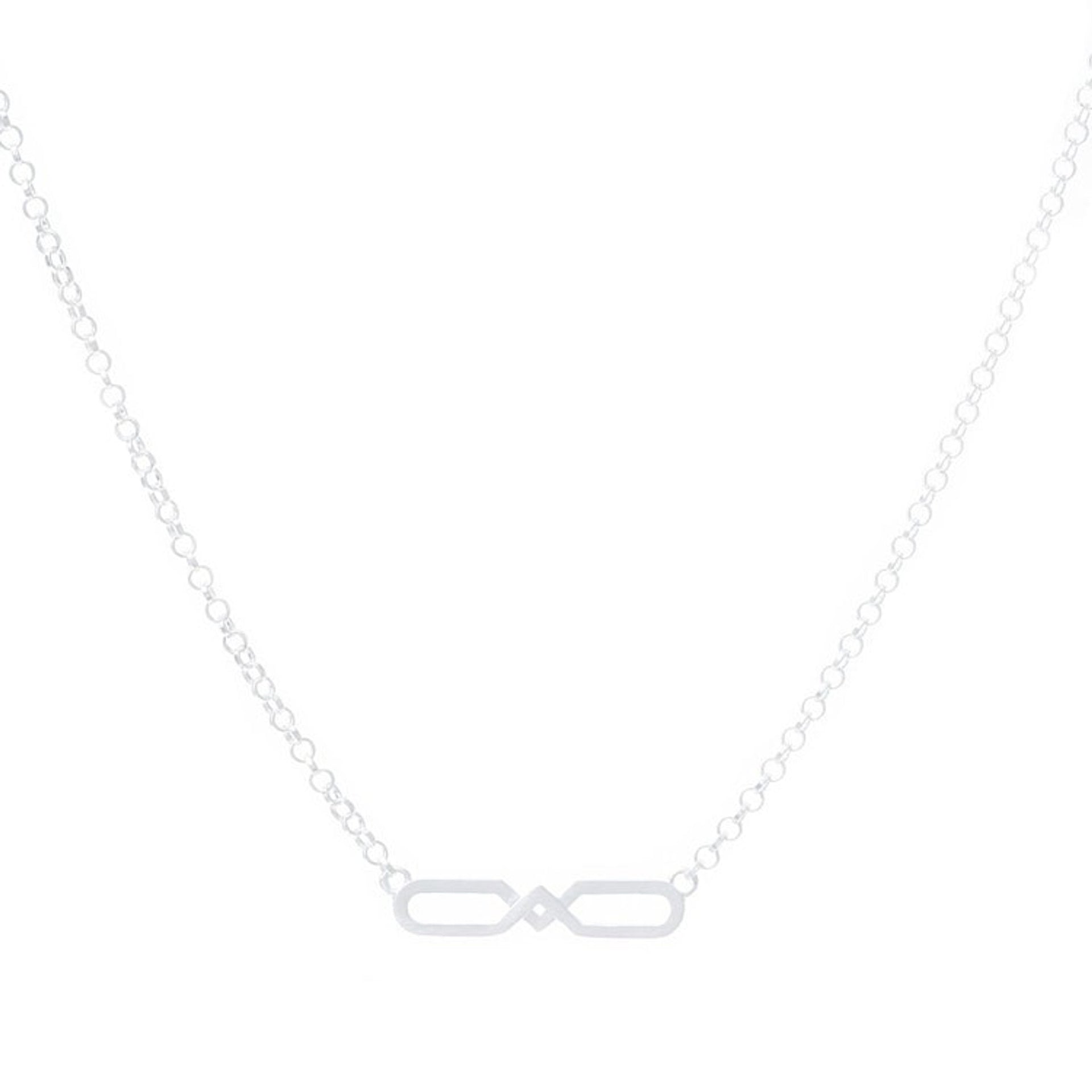 Geometric Sterling Silver Infinity Pendant Necklace 'Geometric Infinity'